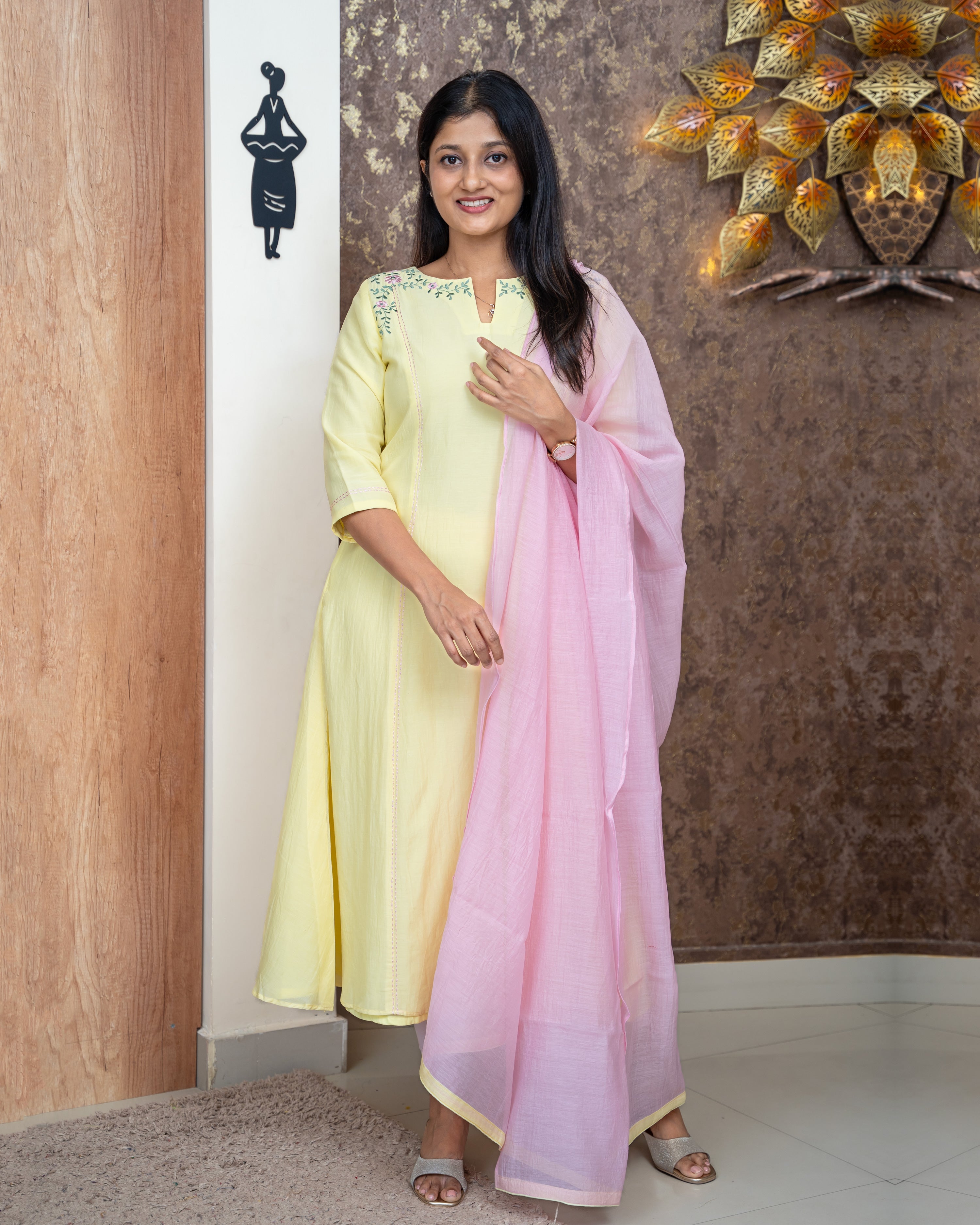 Load image into Gallery viewer, Mul Chanderi Designer Kurti(Pre-Order)-858
