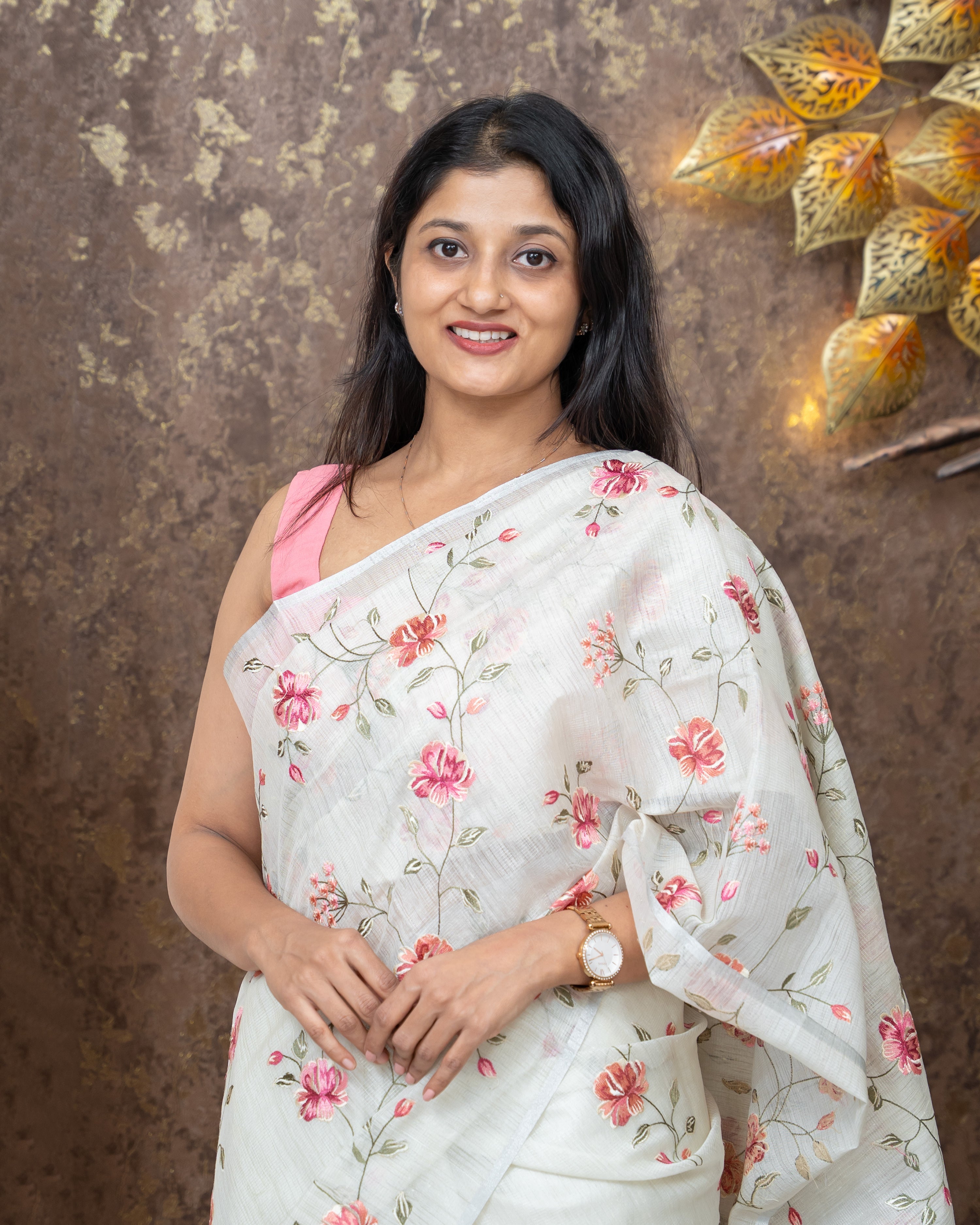 Load image into Gallery viewer, Chanderi Silk Saree-5303
