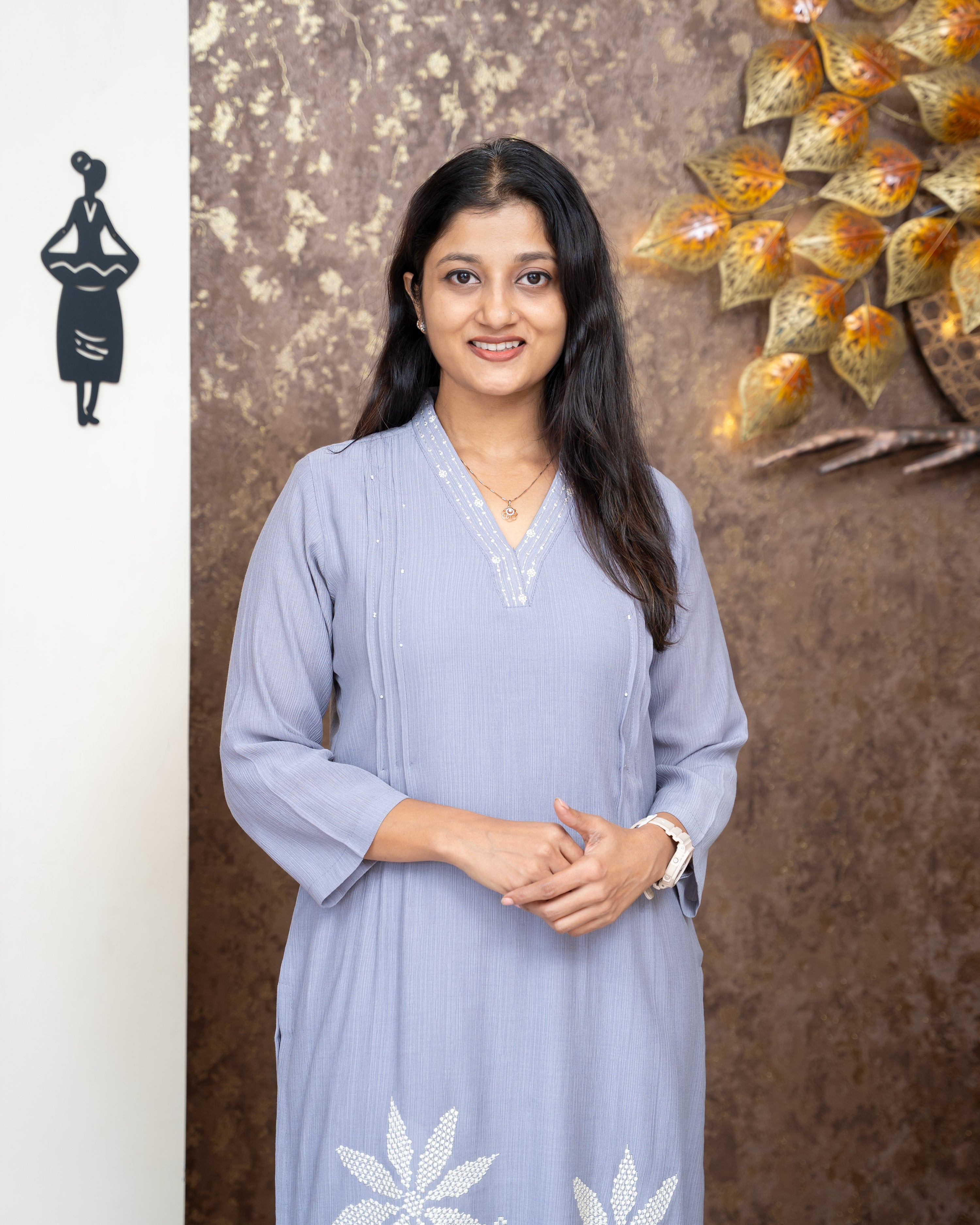 Load image into Gallery viewer, Crushed Mul Chanderi Kurti-5339
