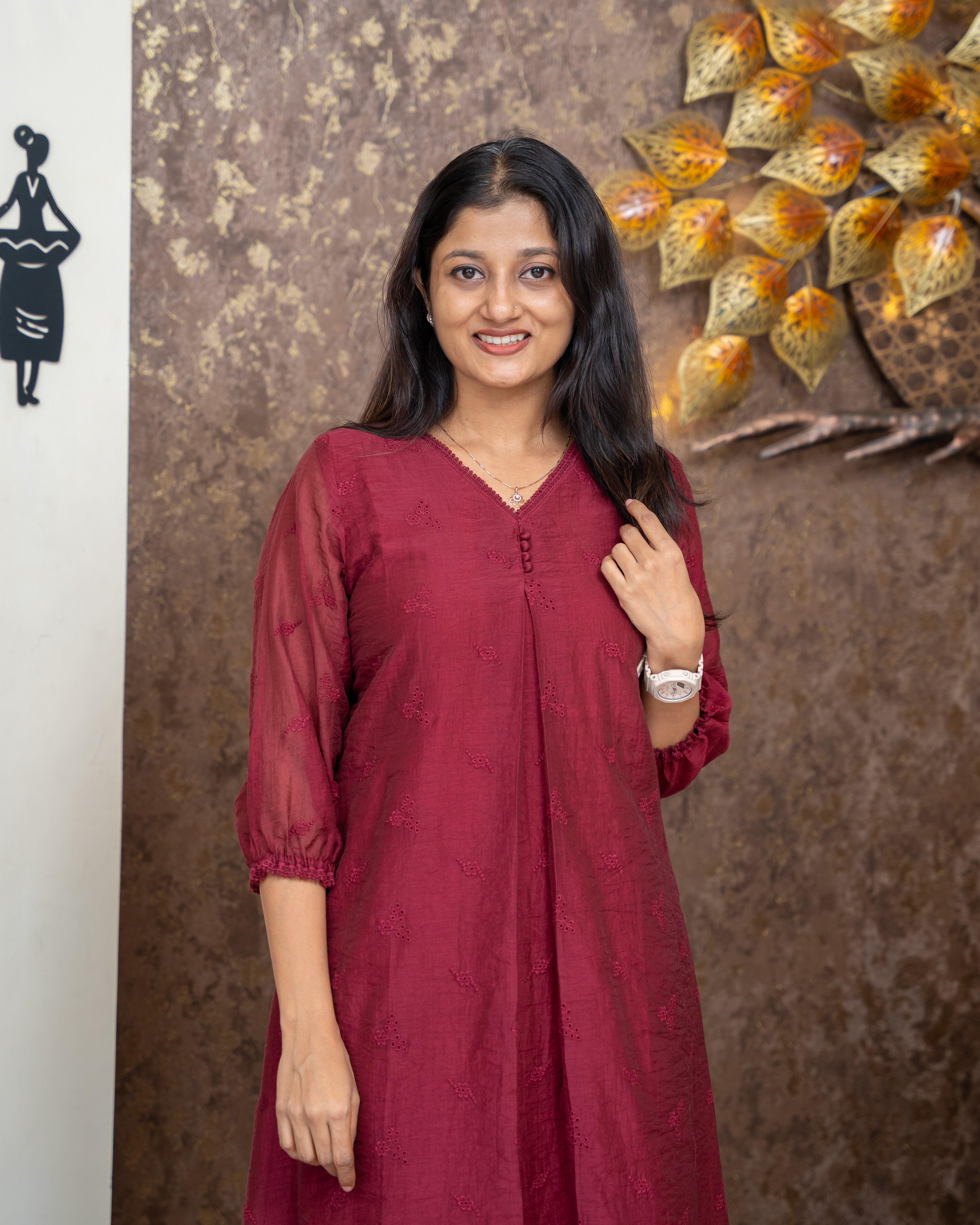 Load image into Gallery viewer, Mul Chanderi Designer Kurti(Pre-Order)-865
