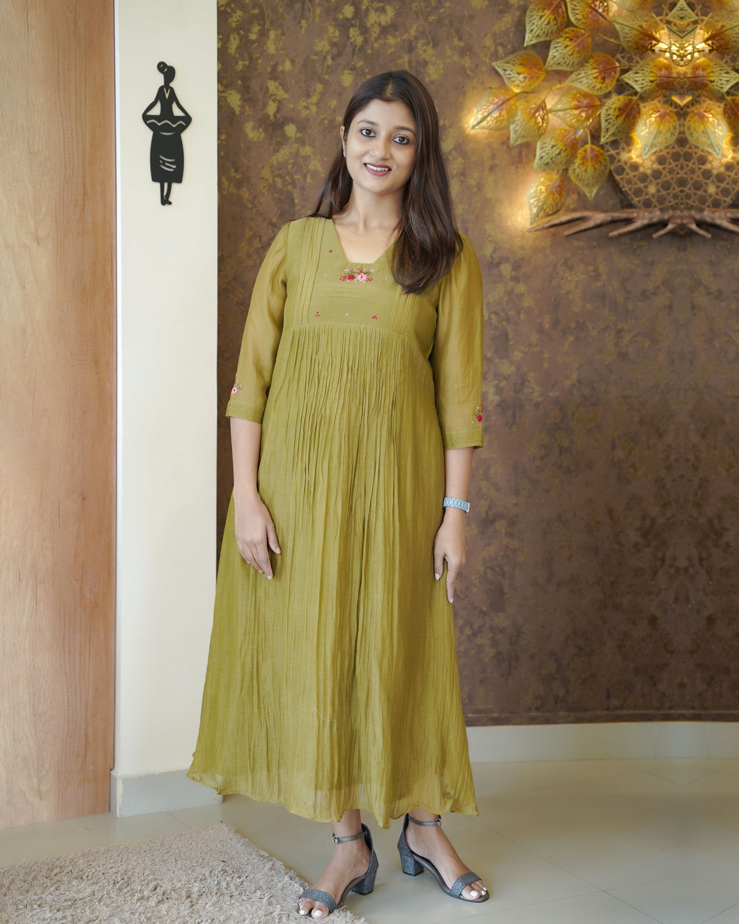 Mull Chanderi Designer Kurti (Pre-Order)-0628