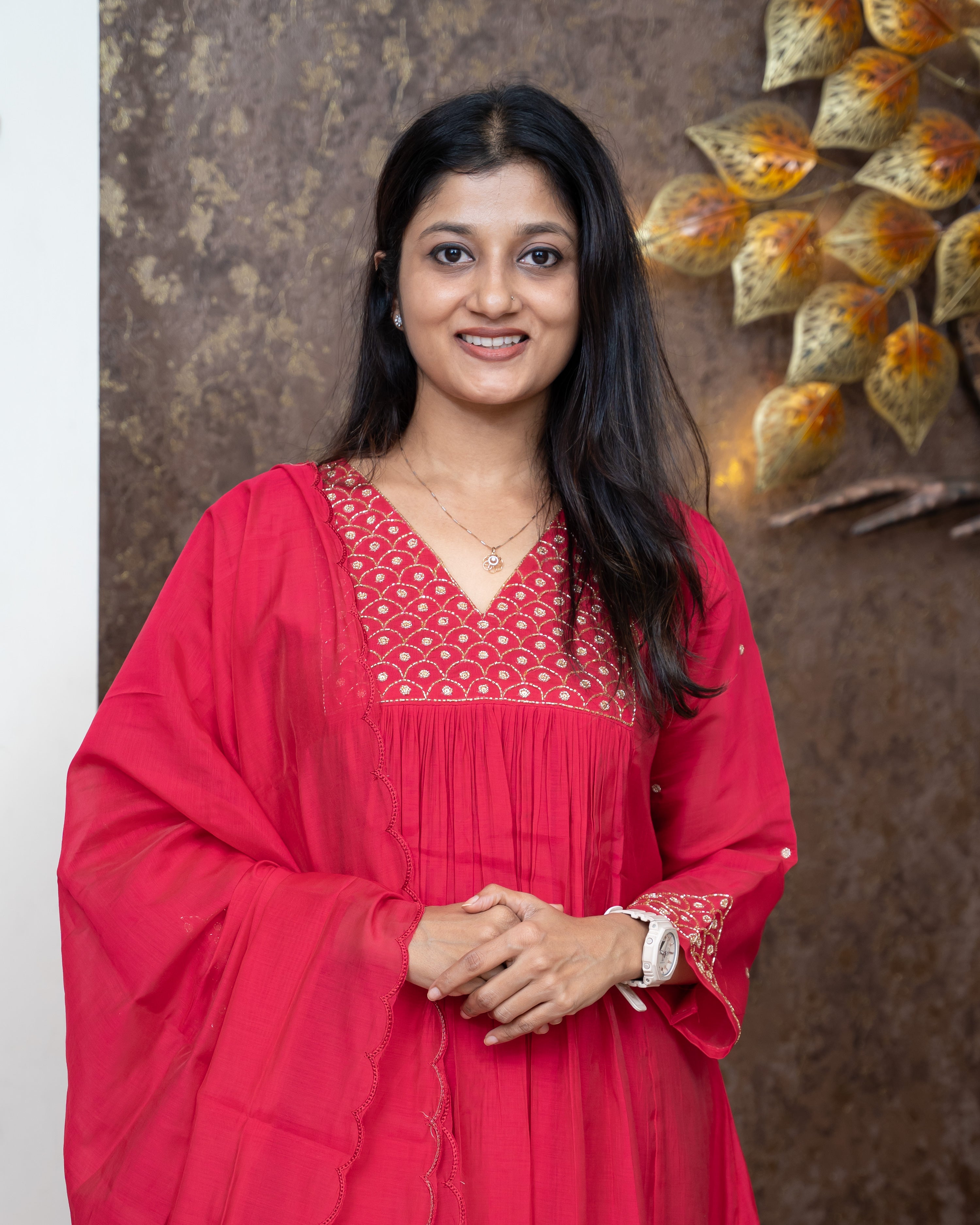 Load image into Gallery viewer, Mul Chanderi Suit-5394
