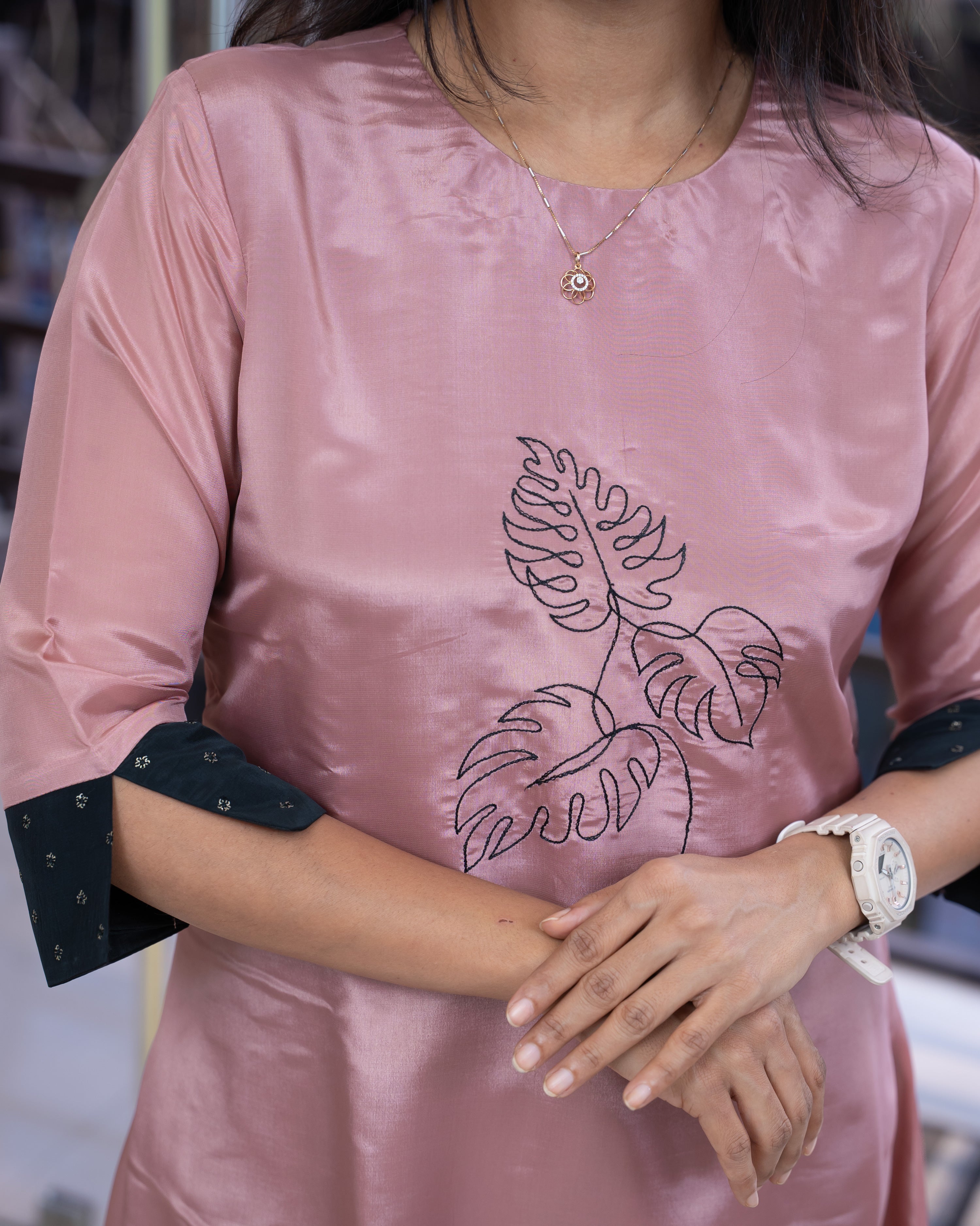 Load image into Gallery viewer, Crepe Silk Designer Kurti(Pre-Order)-866
