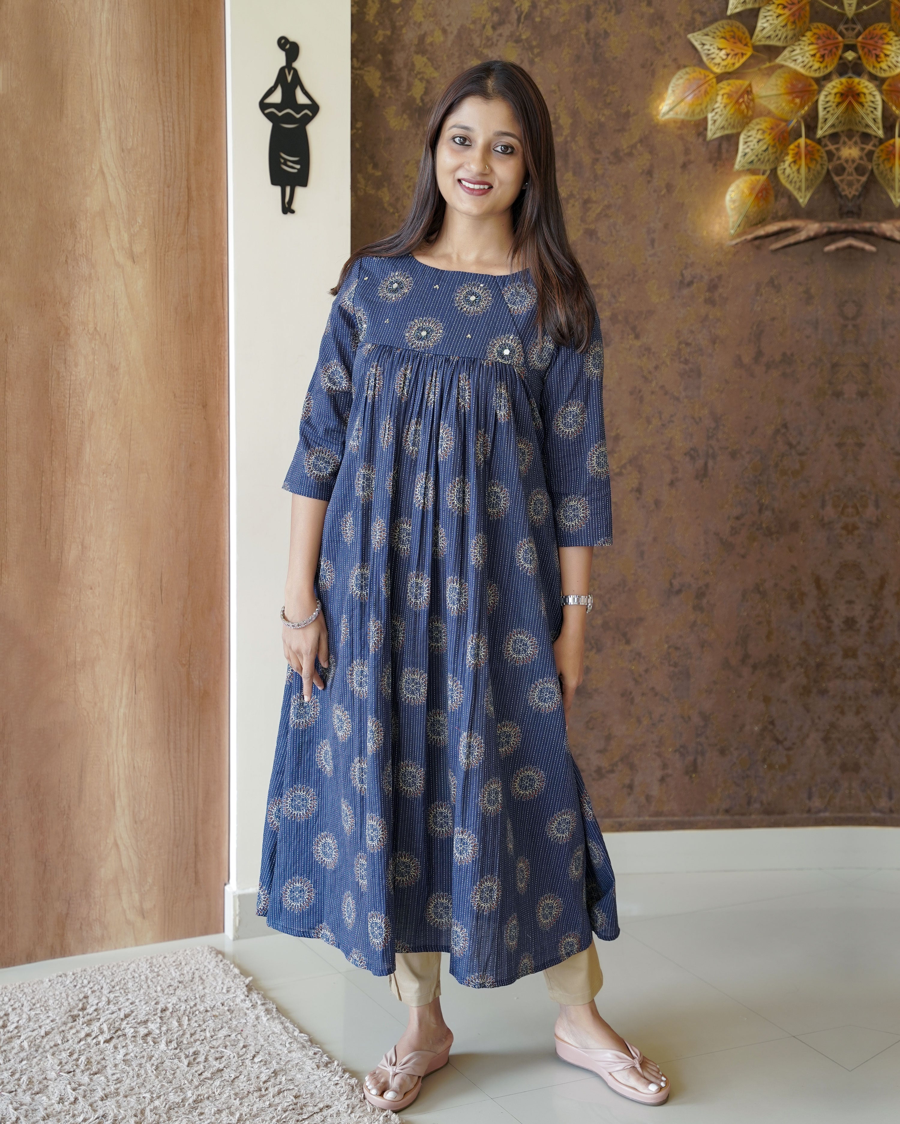 Load image into Gallery viewer, Printed Cotton Designer Kurti(Pre-Order)-0702
