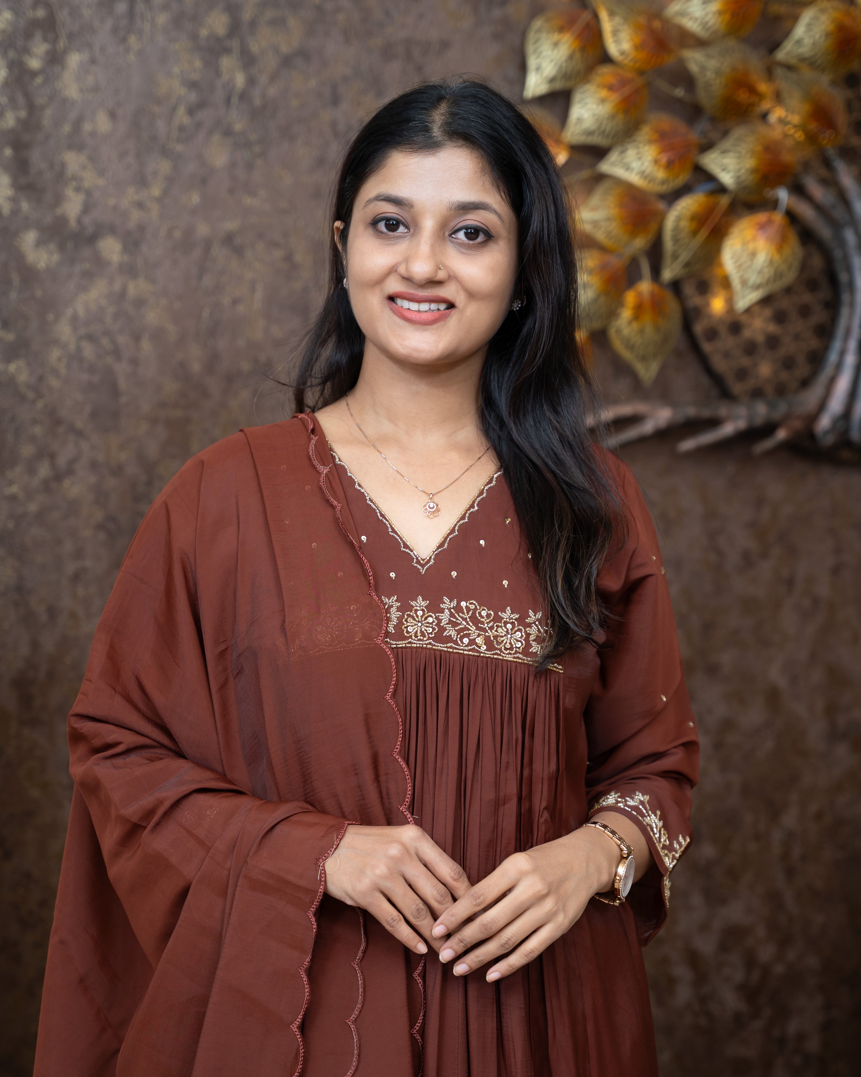 Load image into Gallery viewer, Mul Chanderi Suit-5394
