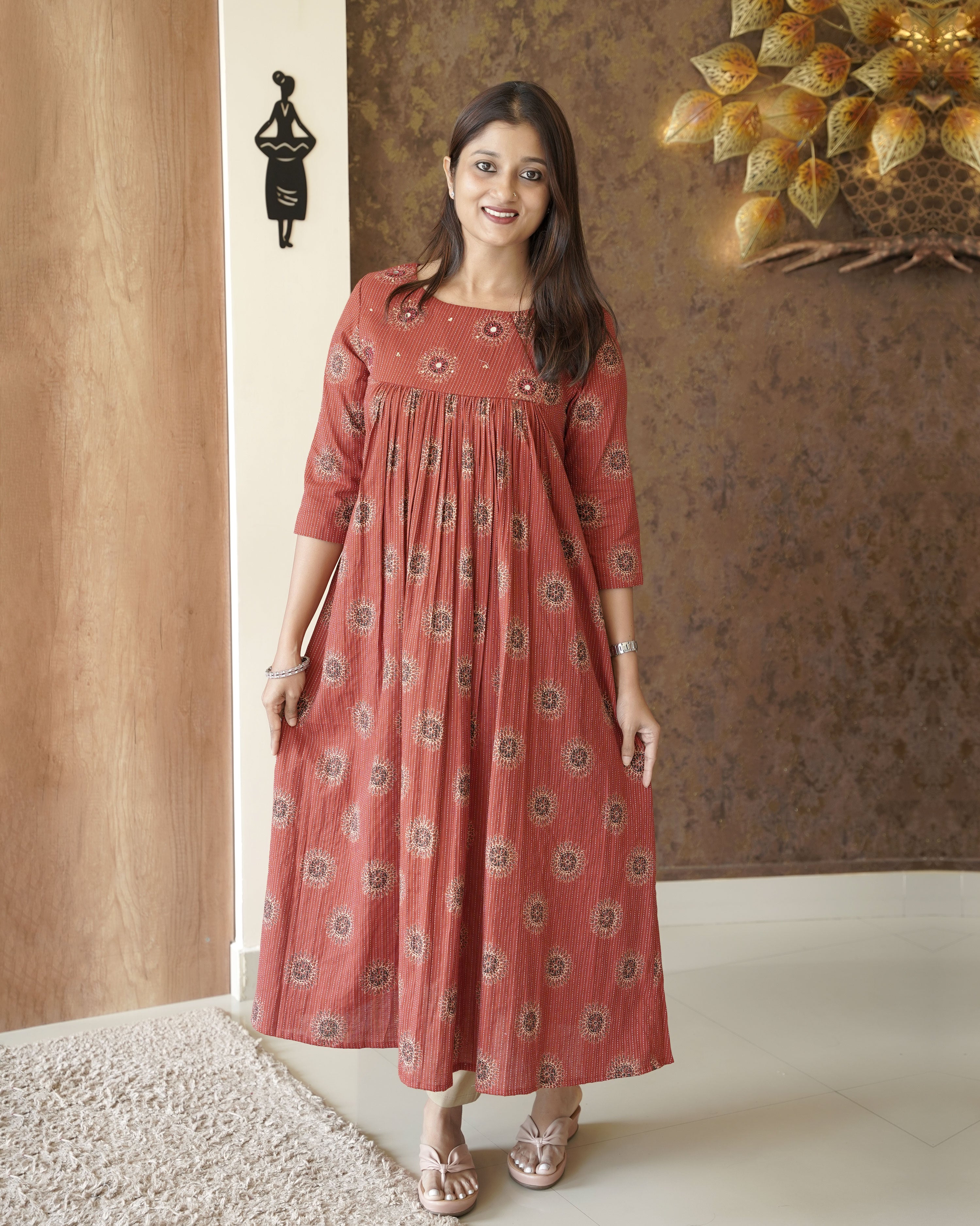 Load image into Gallery viewer, Printed Cotton Designer Kurti(Pre-Order)-0702
