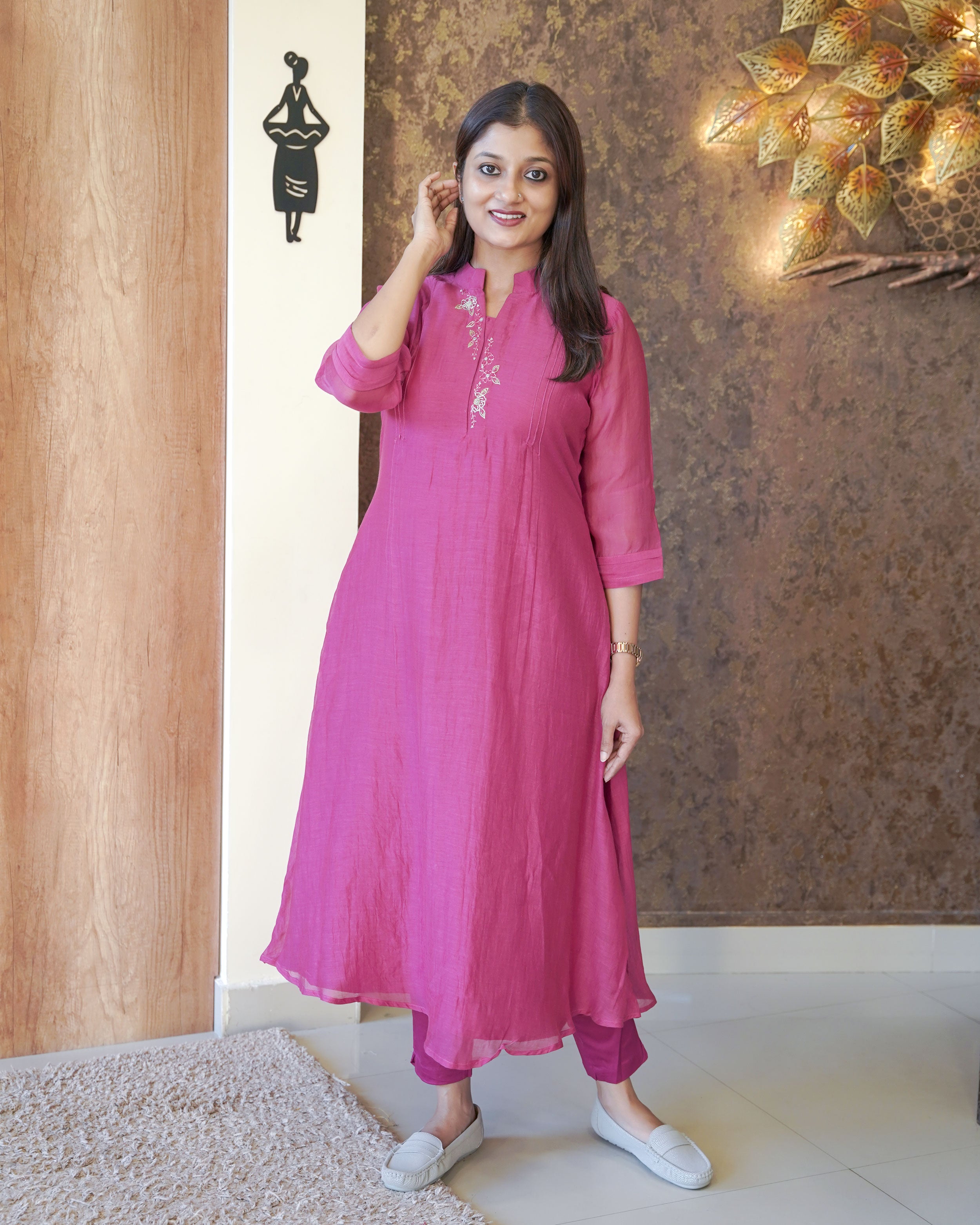 Load image into Gallery viewer, Mull Chanderi Designer Kurti (Pre-Order)-0770
