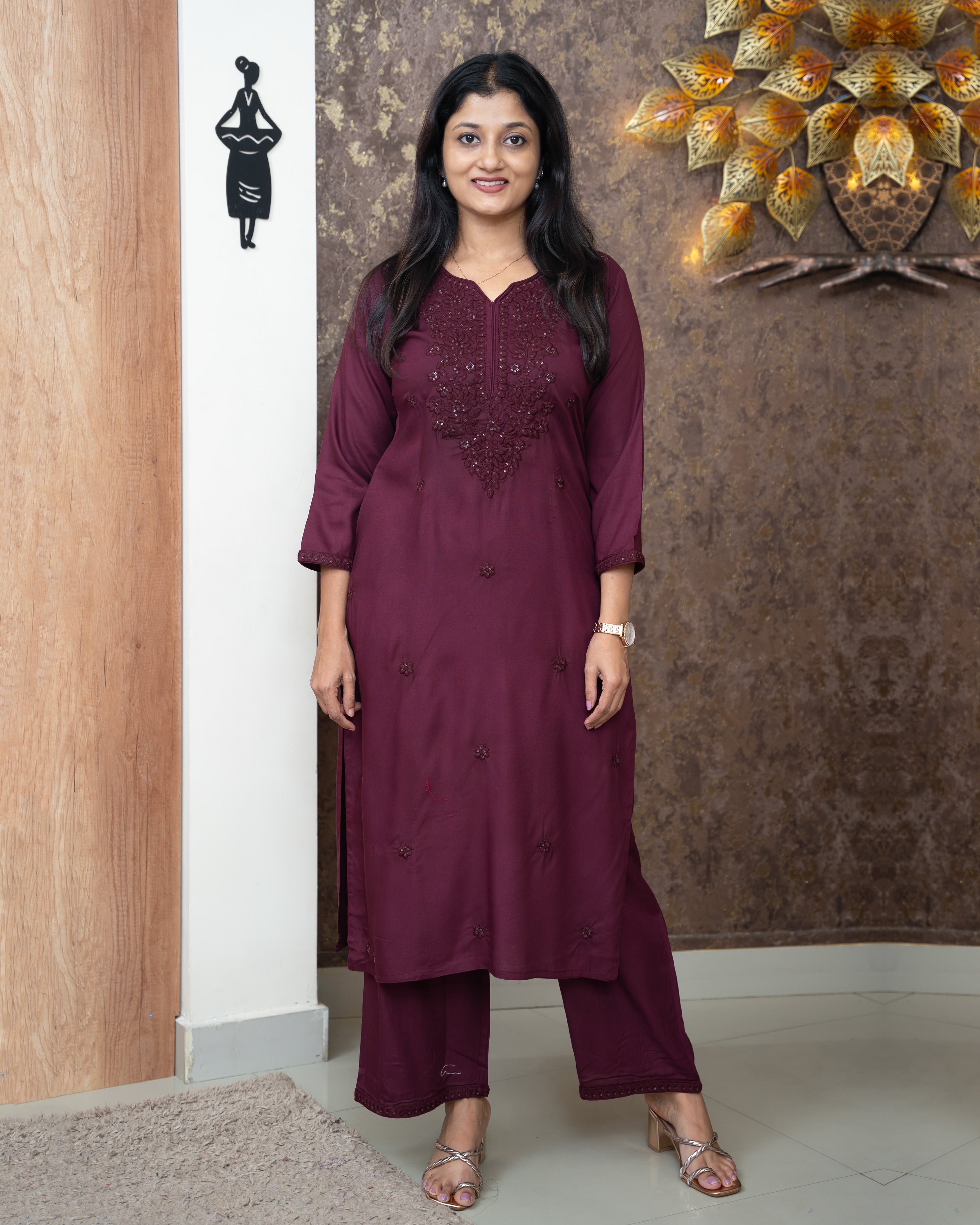 Load image into Gallery viewer, Rayon Co-Ord Set-5521
