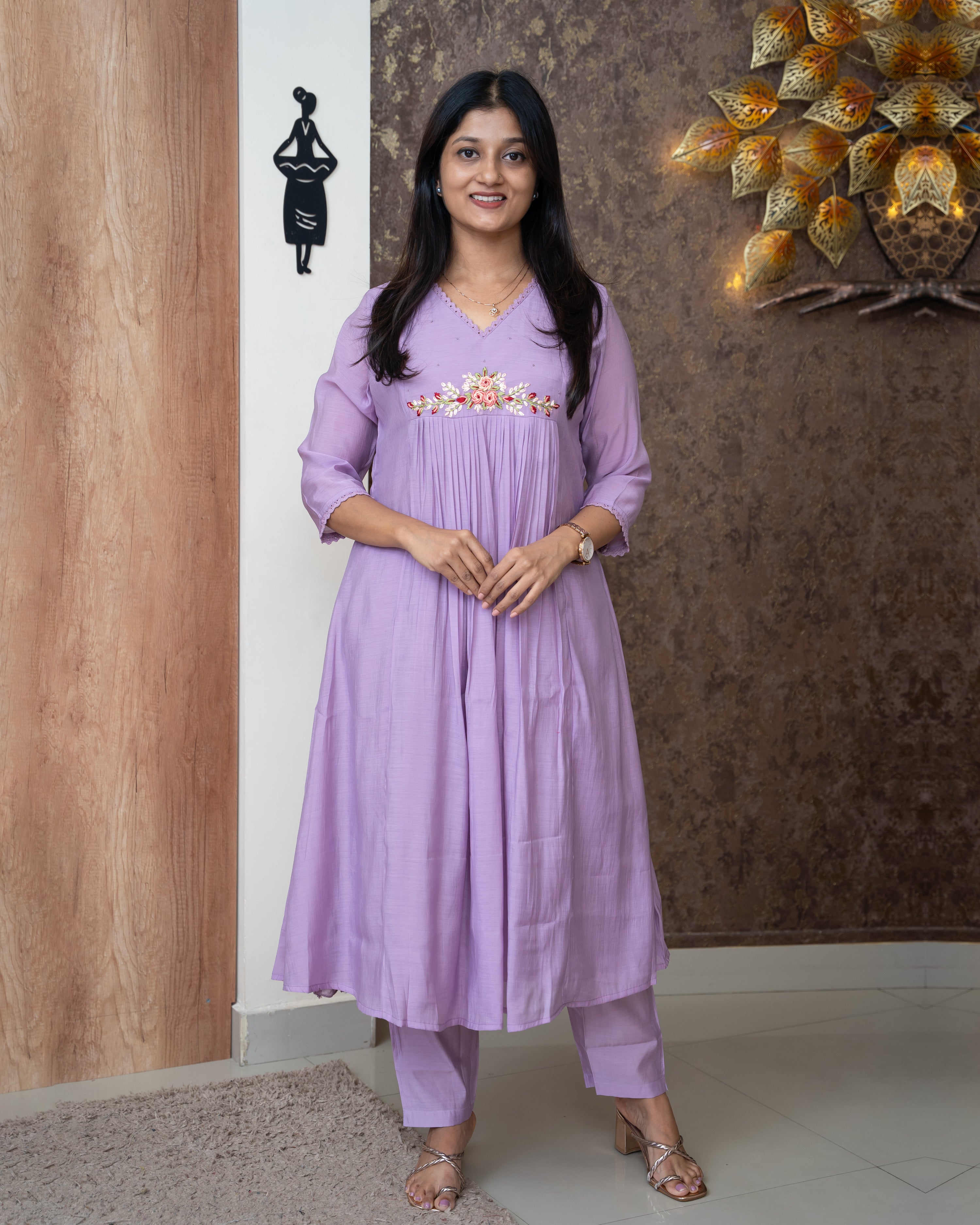 Load image into Gallery viewer, Mul Chanderi Co-Ord Set-5561
