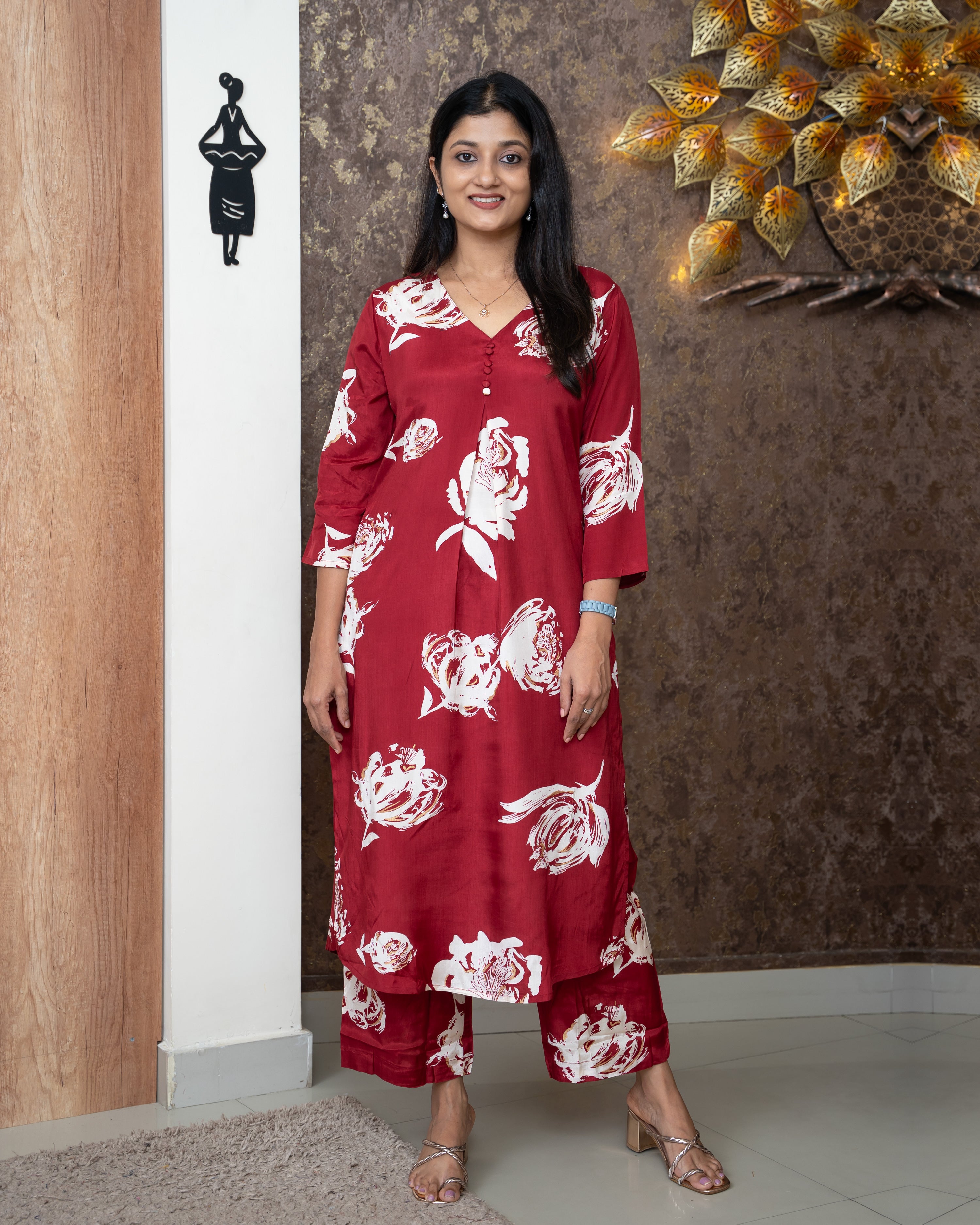 Load image into Gallery viewer, Russian Silk Co-Ord Set-5584
