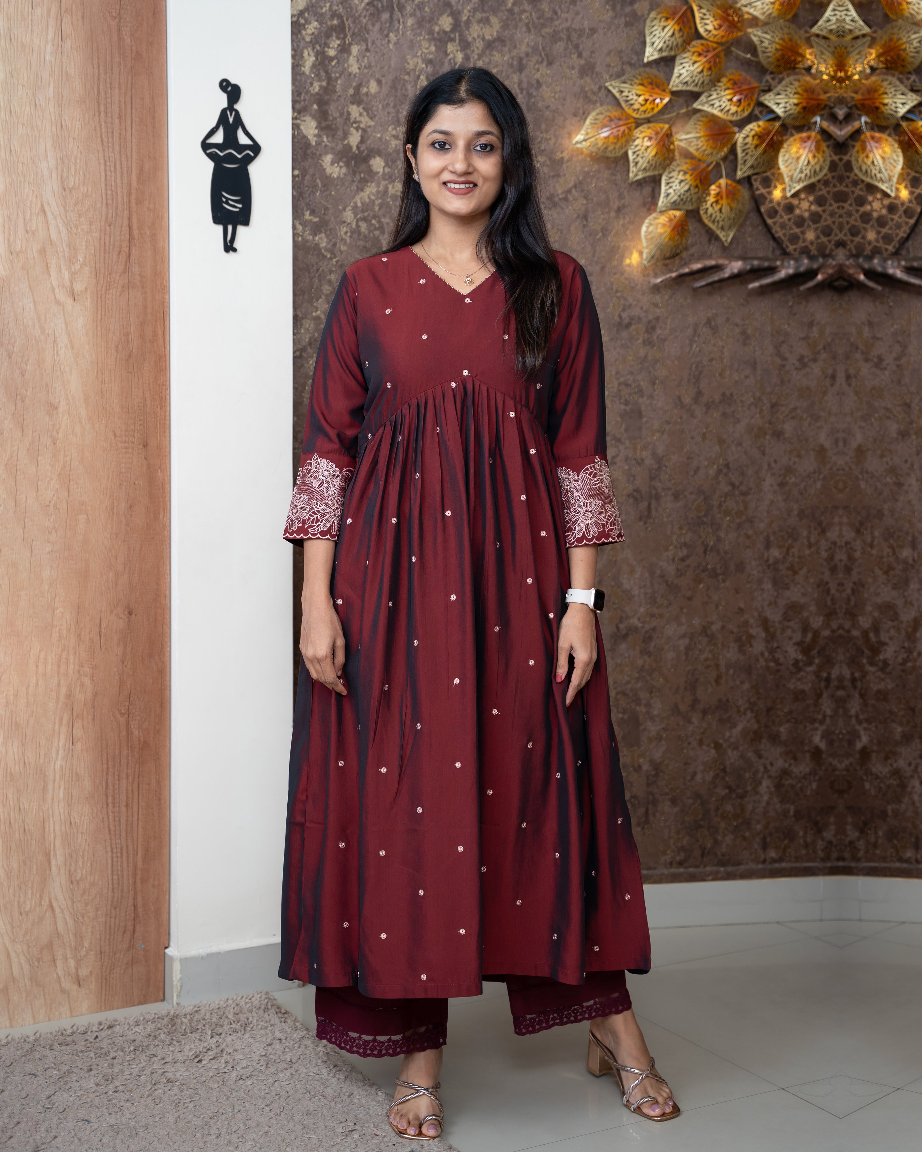 Load image into Gallery viewer, Semi Silk Kurti-5646
