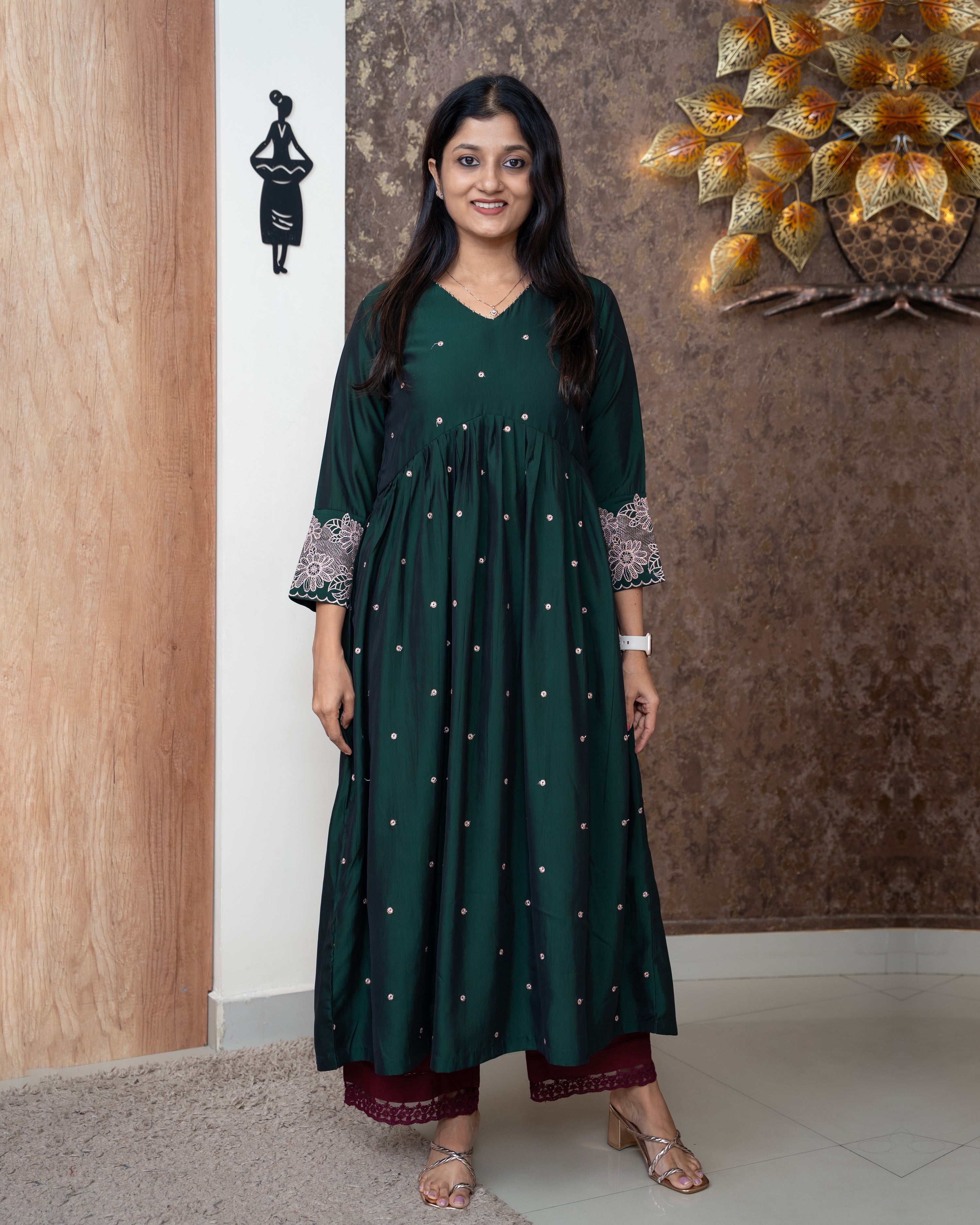 Load image into Gallery viewer, Semi Silk Kurti-5646
