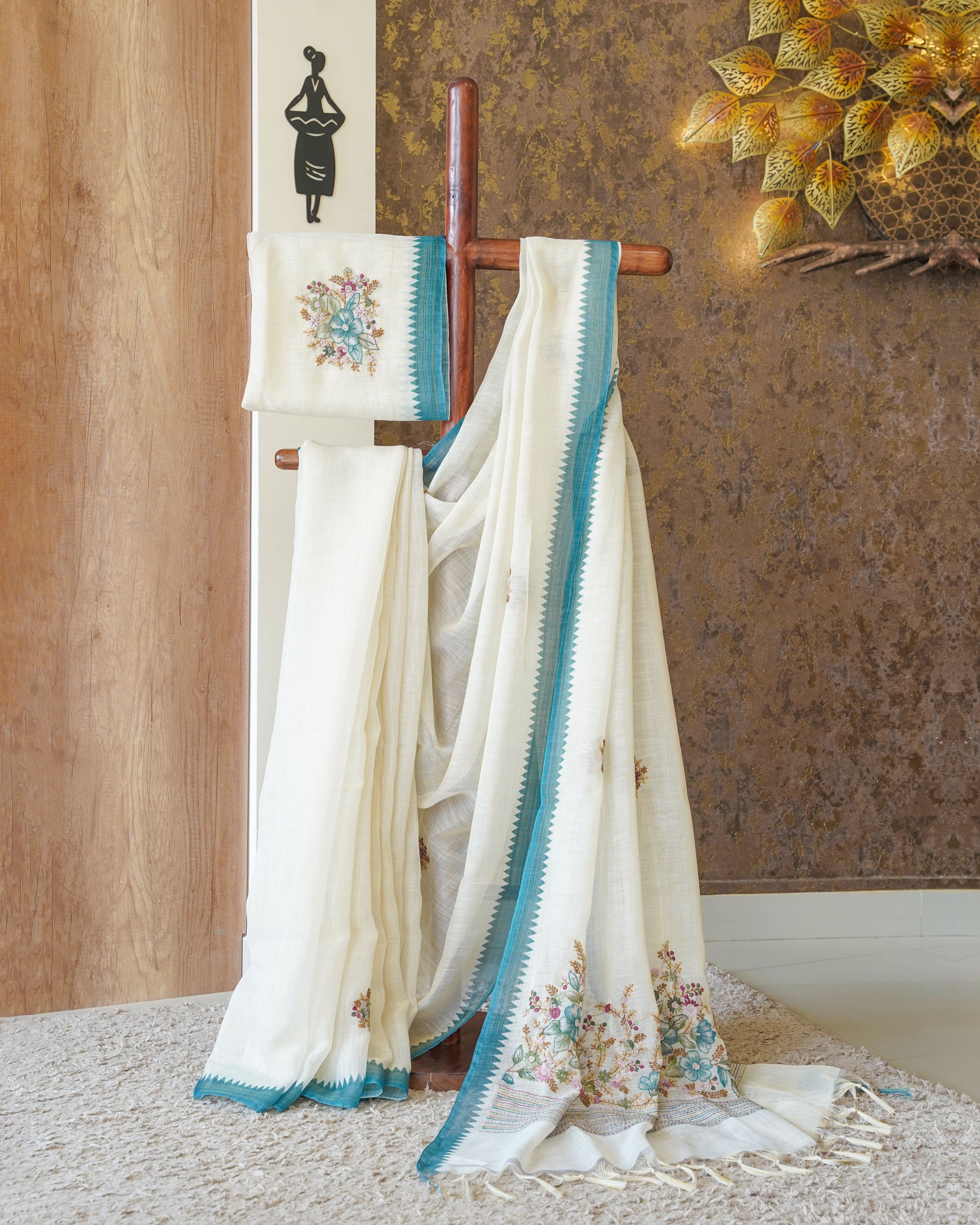 Load image into Gallery viewer, Linen Tissue Saree-0946
