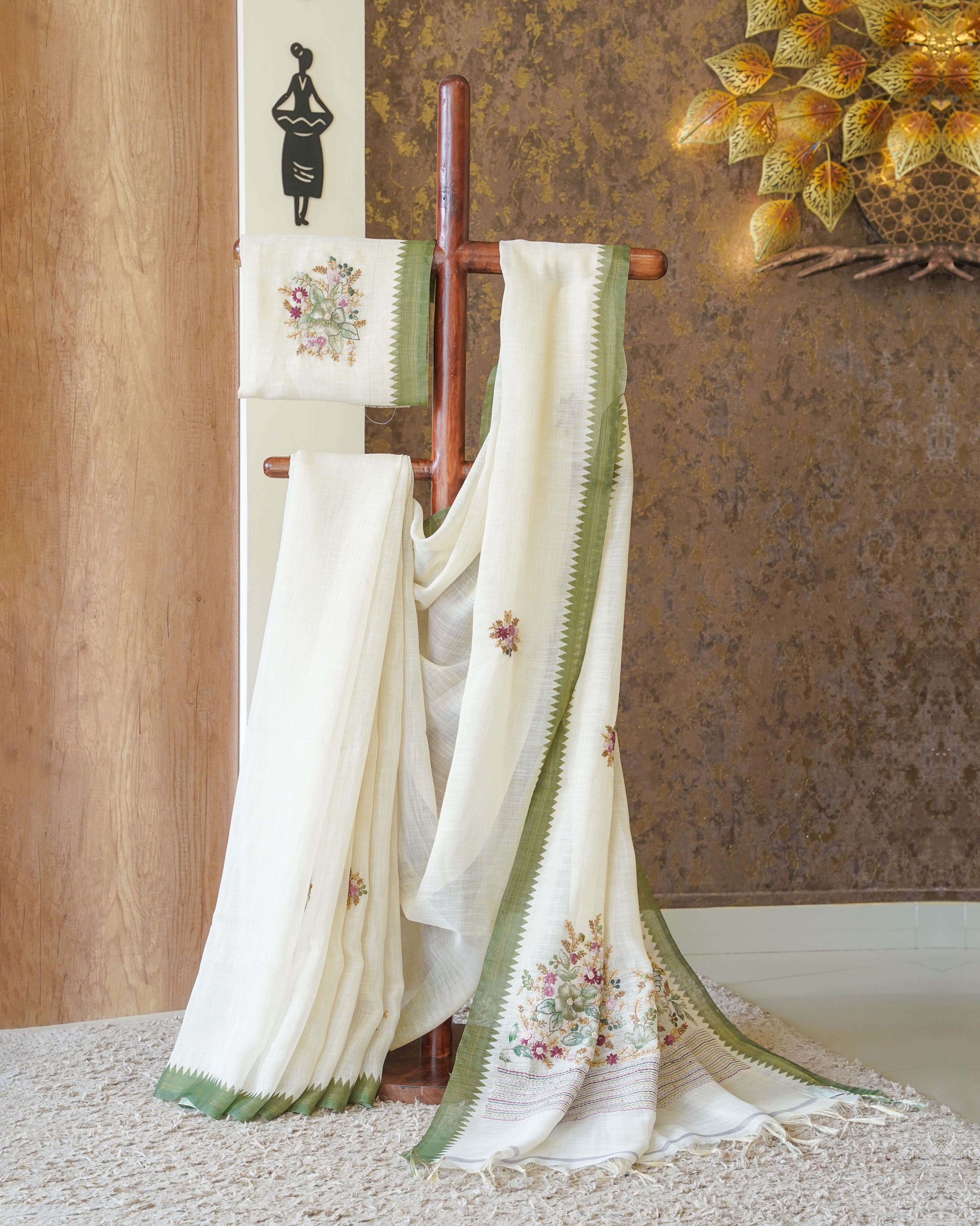 Load image into Gallery viewer, Linen Tissue Saree-0946
