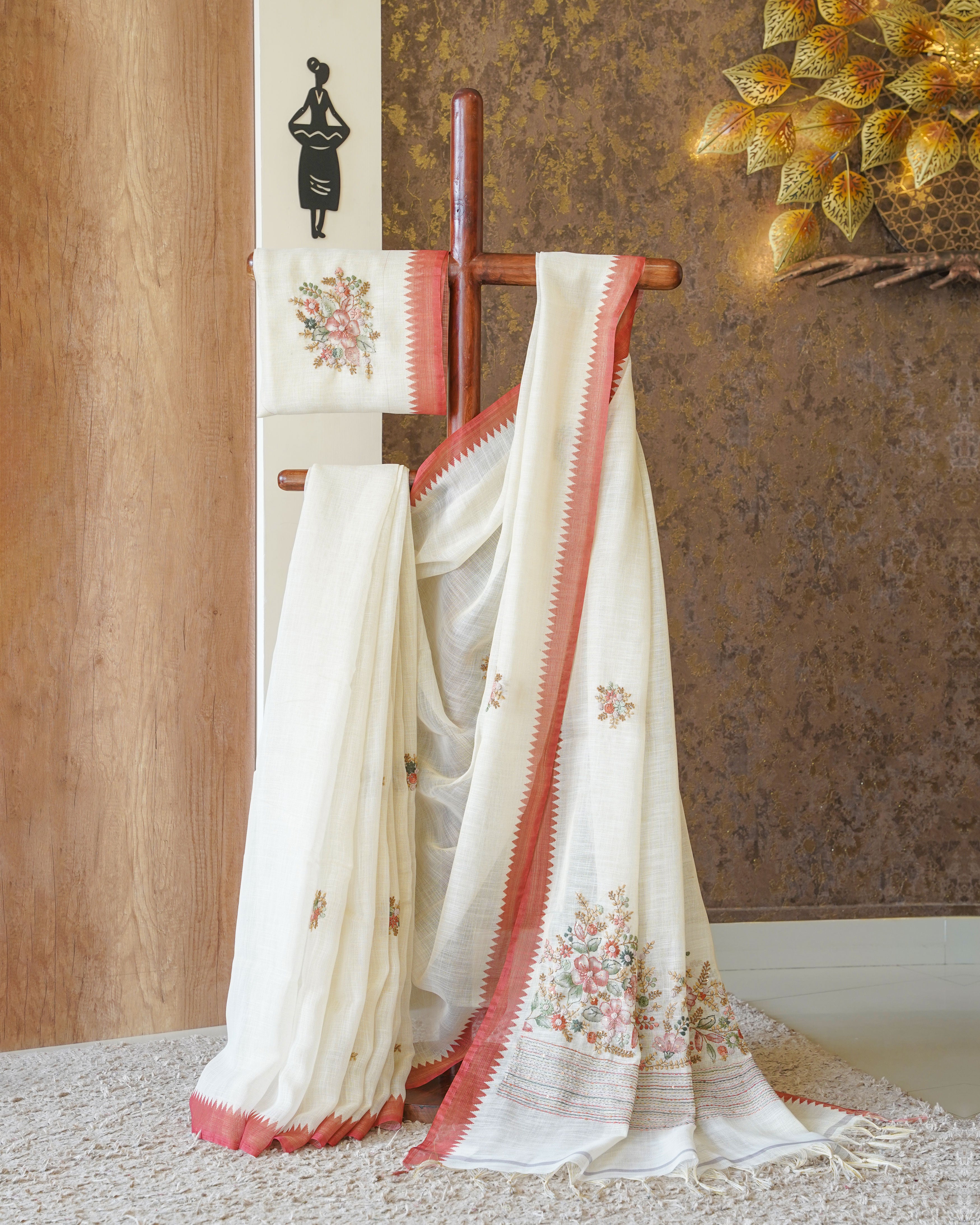 Load image into Gallery viewer, Linen Tissue Saree-0946
