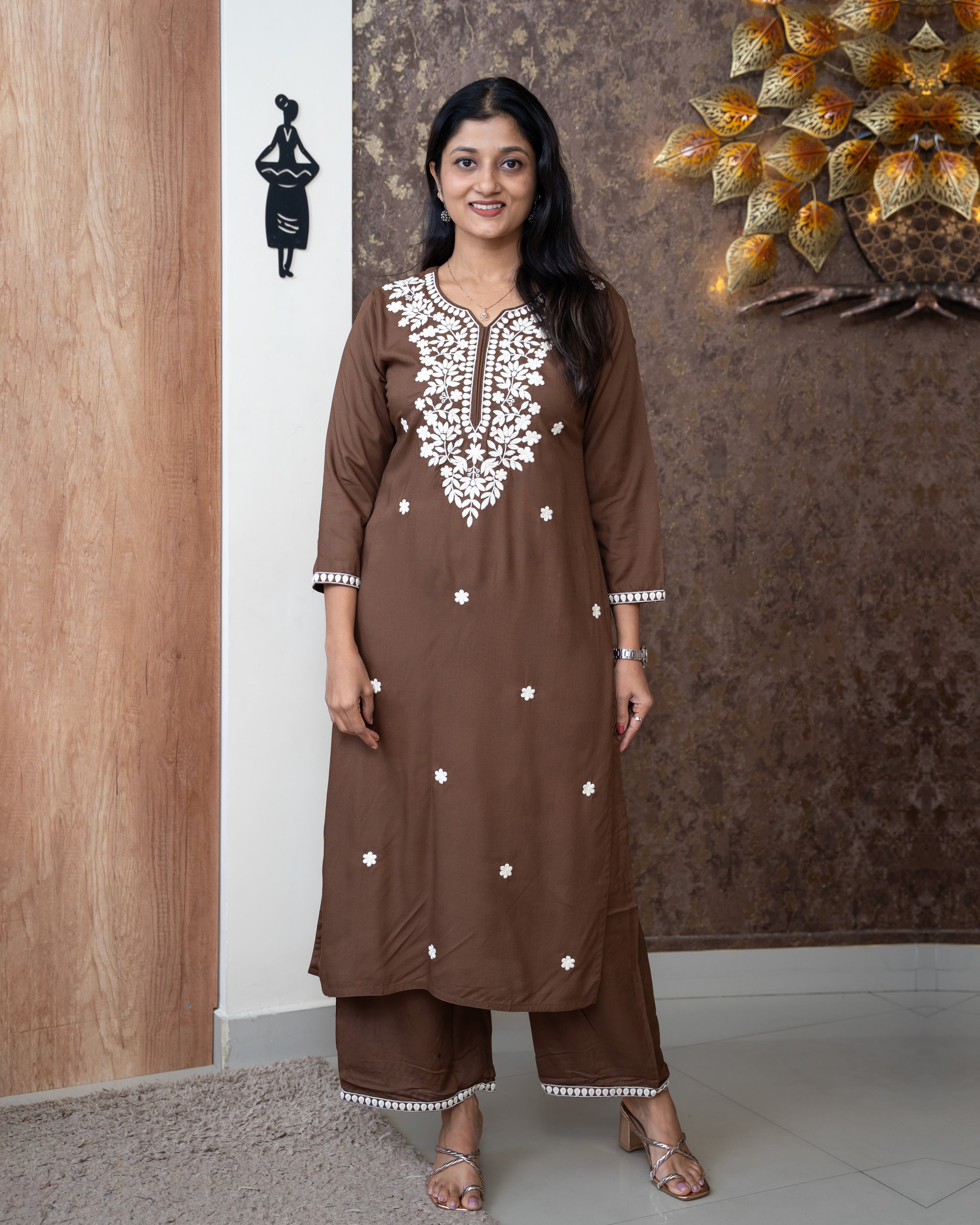 Load image into Gallery viewer, Rayon Co-Ord Set-5647

