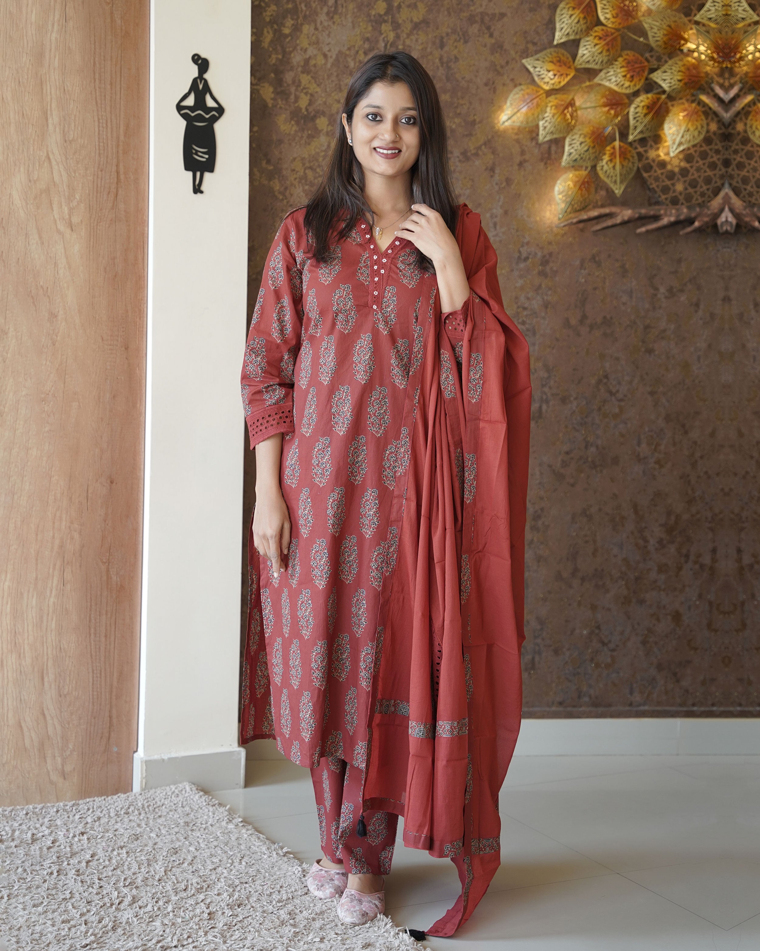 Load image into Gallery viewer, Printed Cotton Kurti Set-1165
