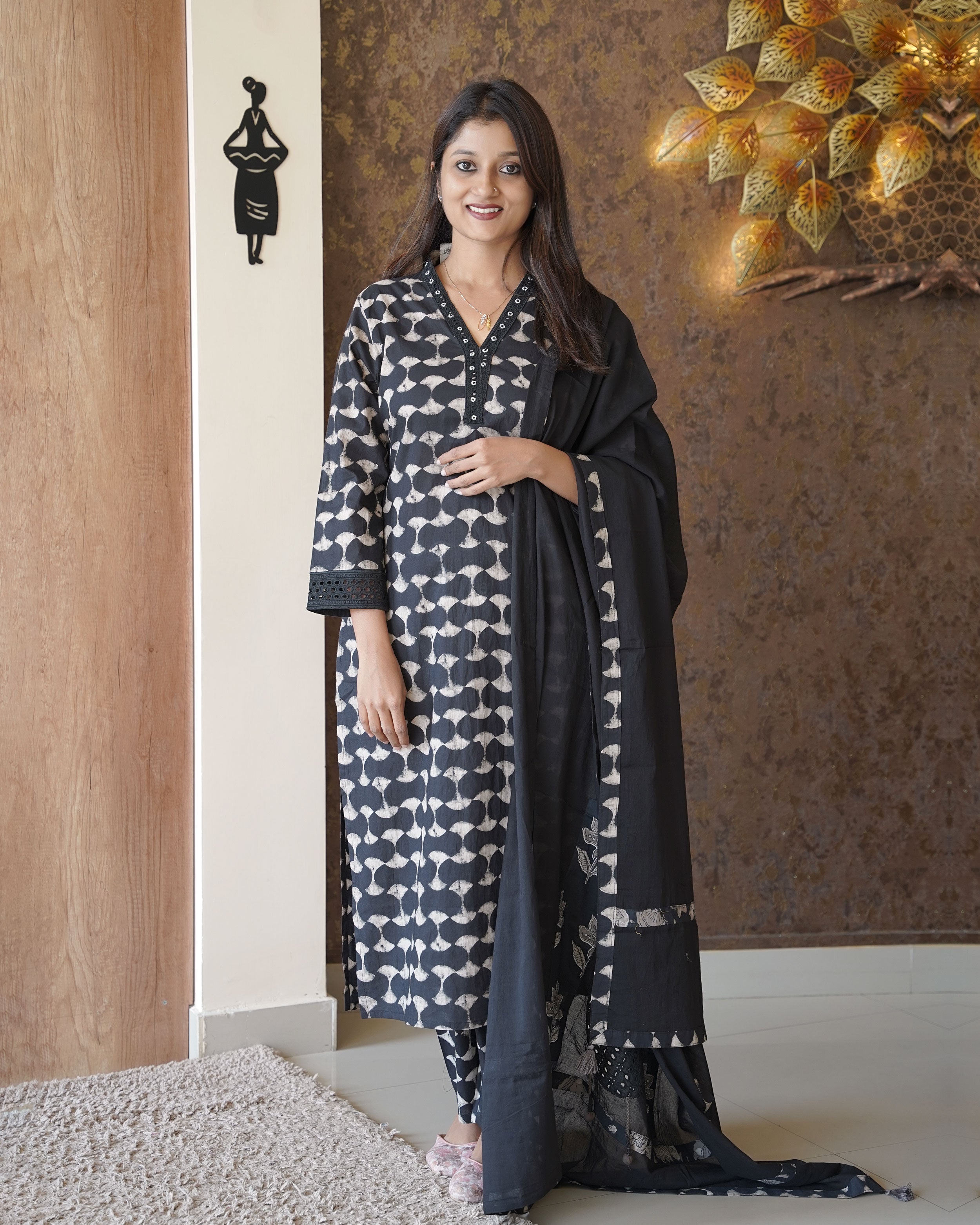 Load image into Gallery viewer, Printed Cotton Kurti Set-1165
