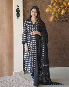 Printed Cotton Kurti Set-1165