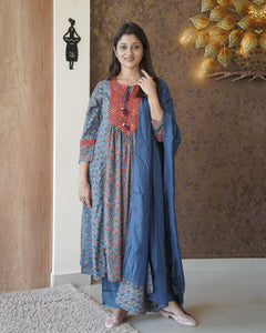 Modal Muslin Silk Kurti Set-1162