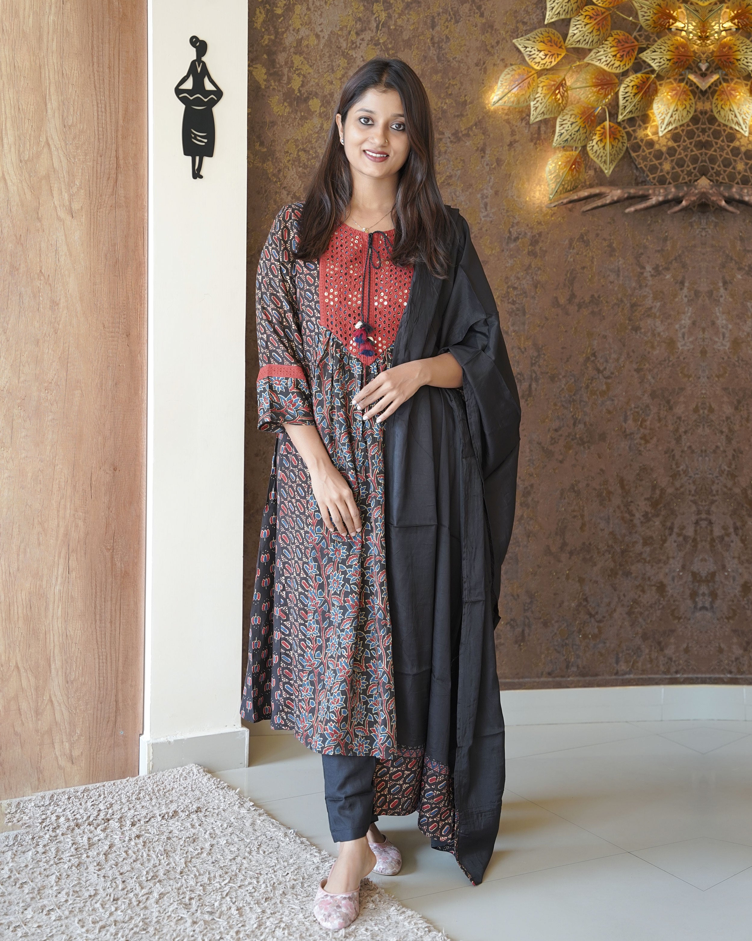 Load image into Gallery viewer, Modal Muslin Silk Kurti Set-1162
