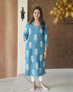 Pure Cotton Kurti- 1171