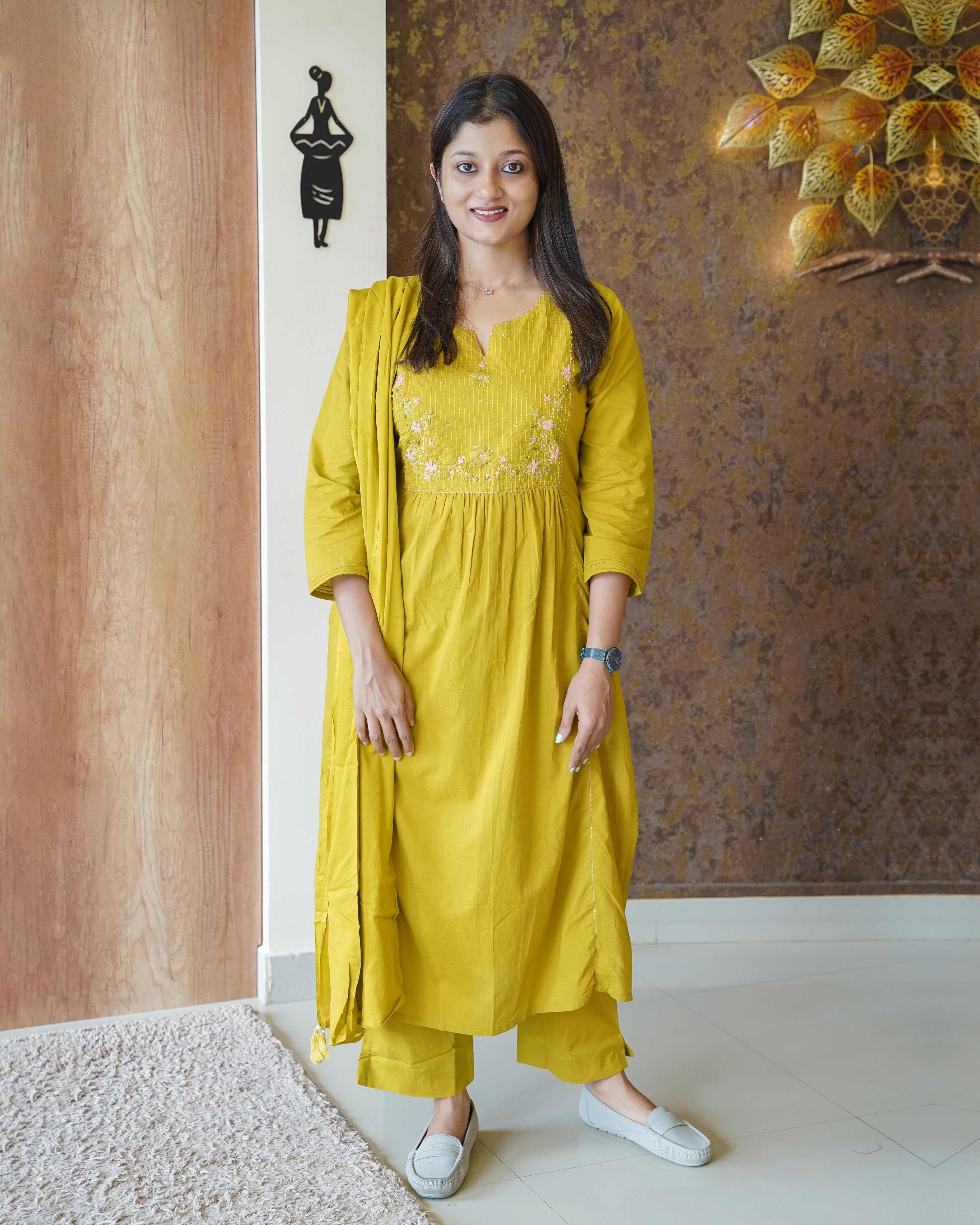 Load image into Gallery viewer, Pure Cotton Kurti Set-1332
