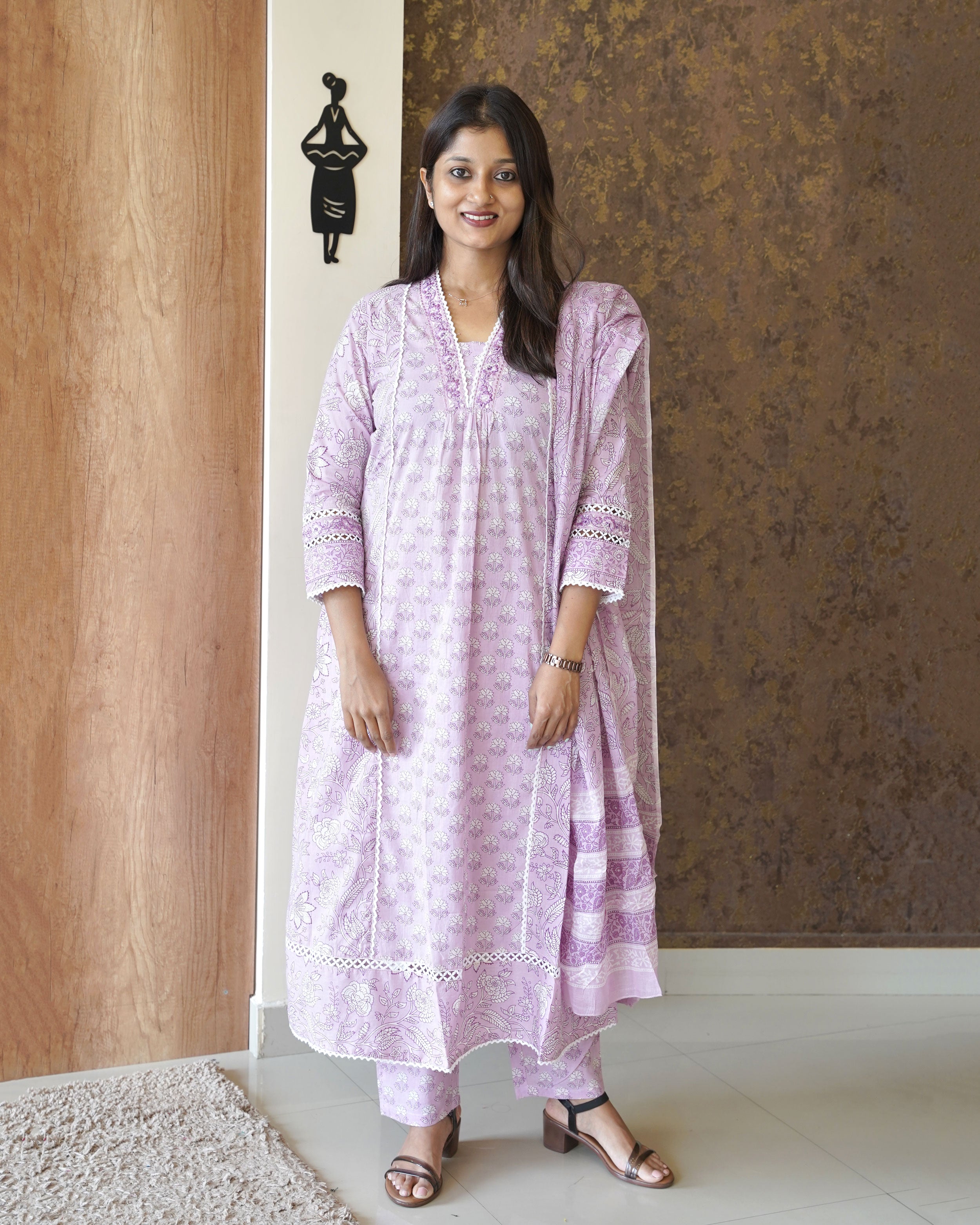 Load image into Gallery viewer, Pure Cotton Kurti Set-1394
