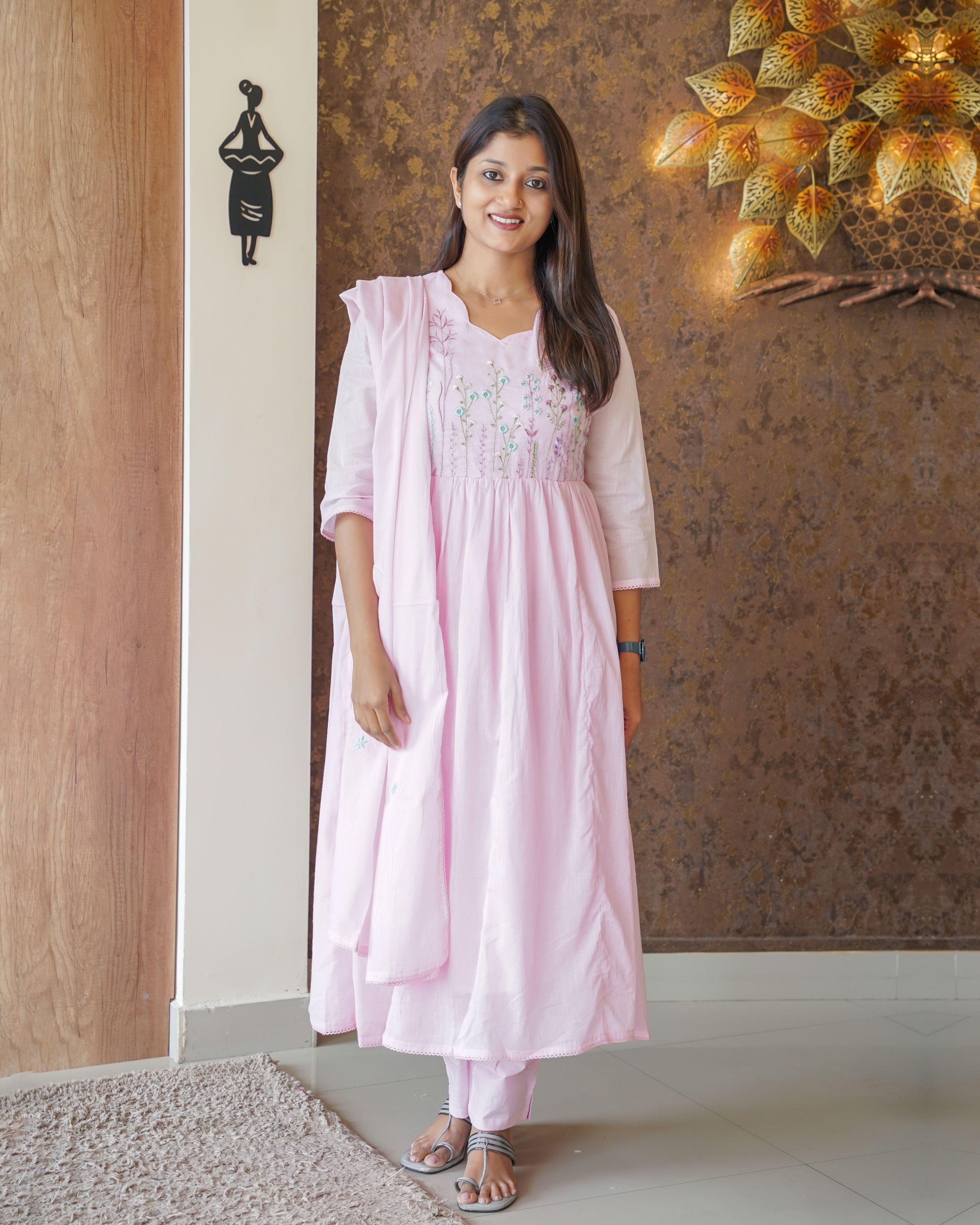 Load image into Gallery viewer, Mulmul Cotton Kurti Set-01458
