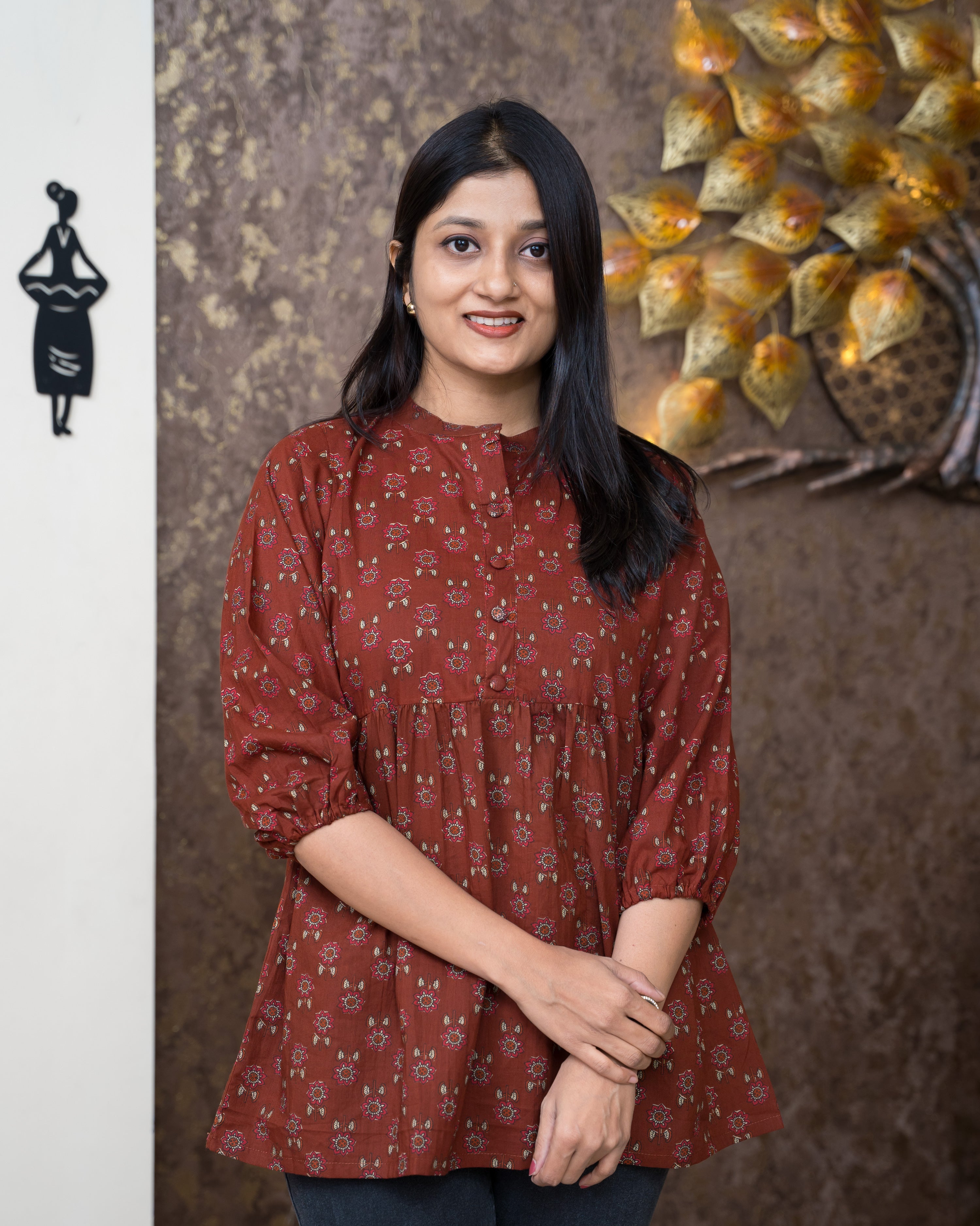 Load image into Gallery viewer, COTTON SHORT KURTI-5979
