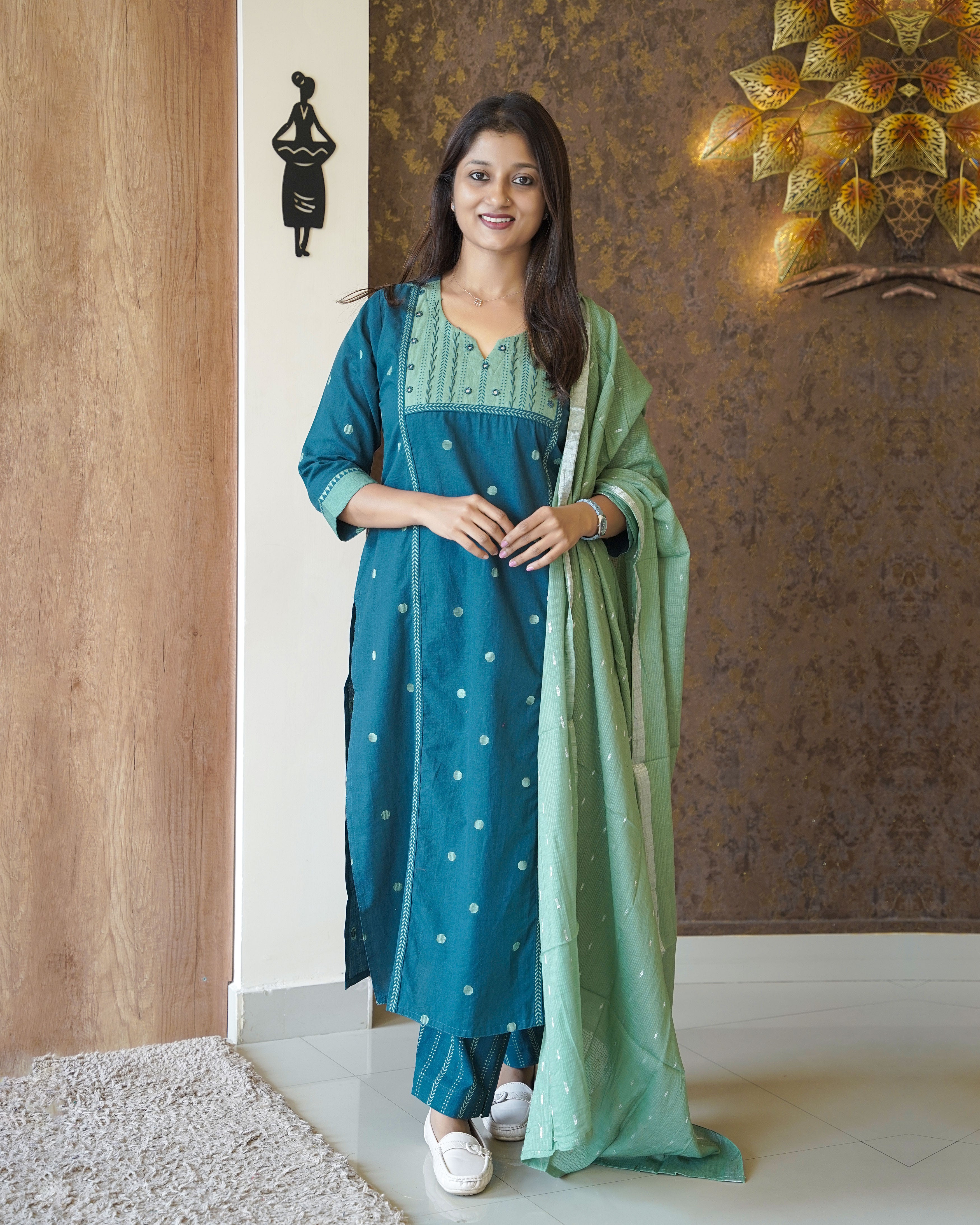Load image into Gallery viewer, Pure Cotton Kurti Set-1544
