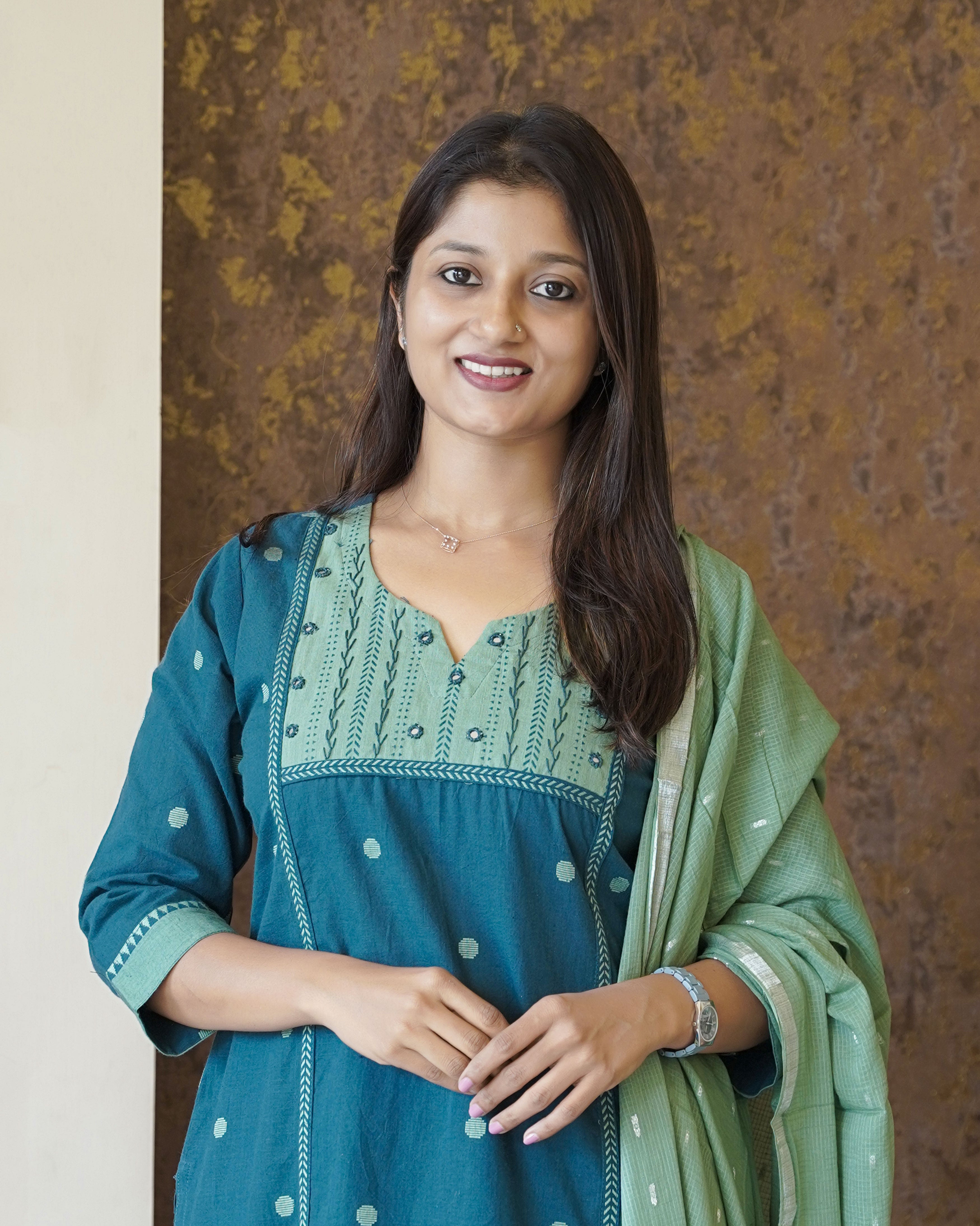 Load image into Gallery viewer, Pure Cotton Kurti Set-1544
