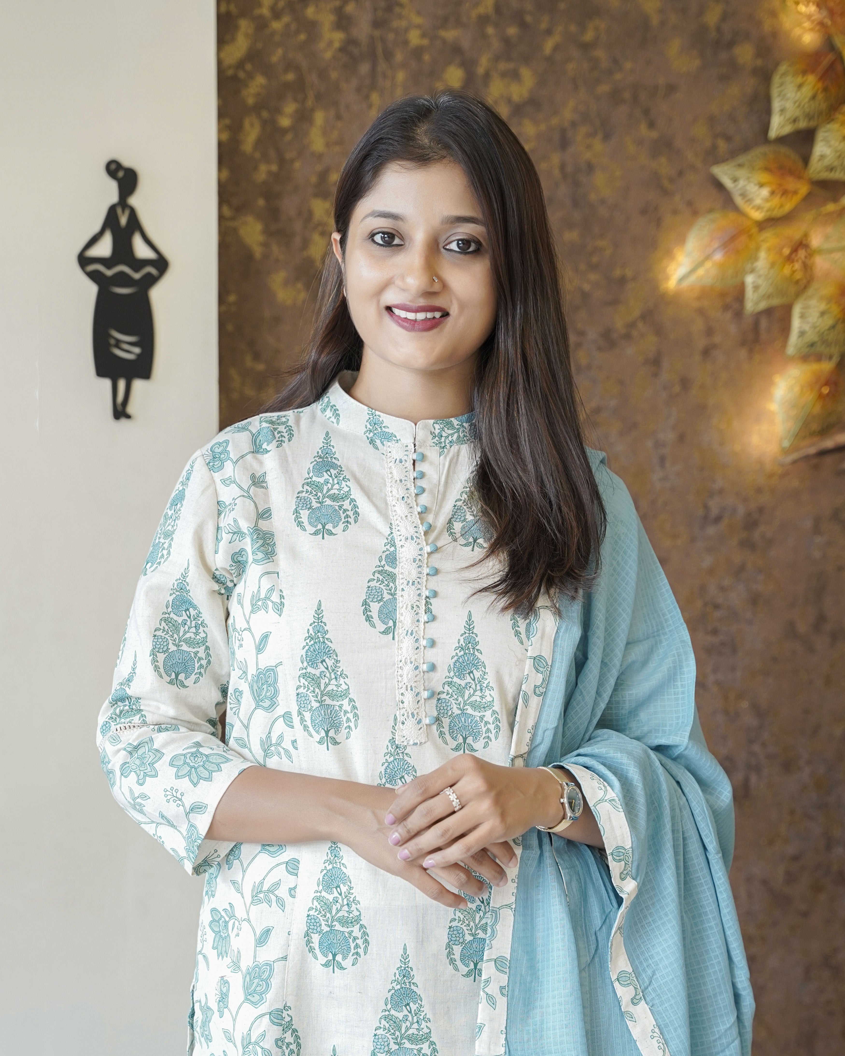 Load image into Gallery viewer, Flex Cotton Kurti Set-1664

