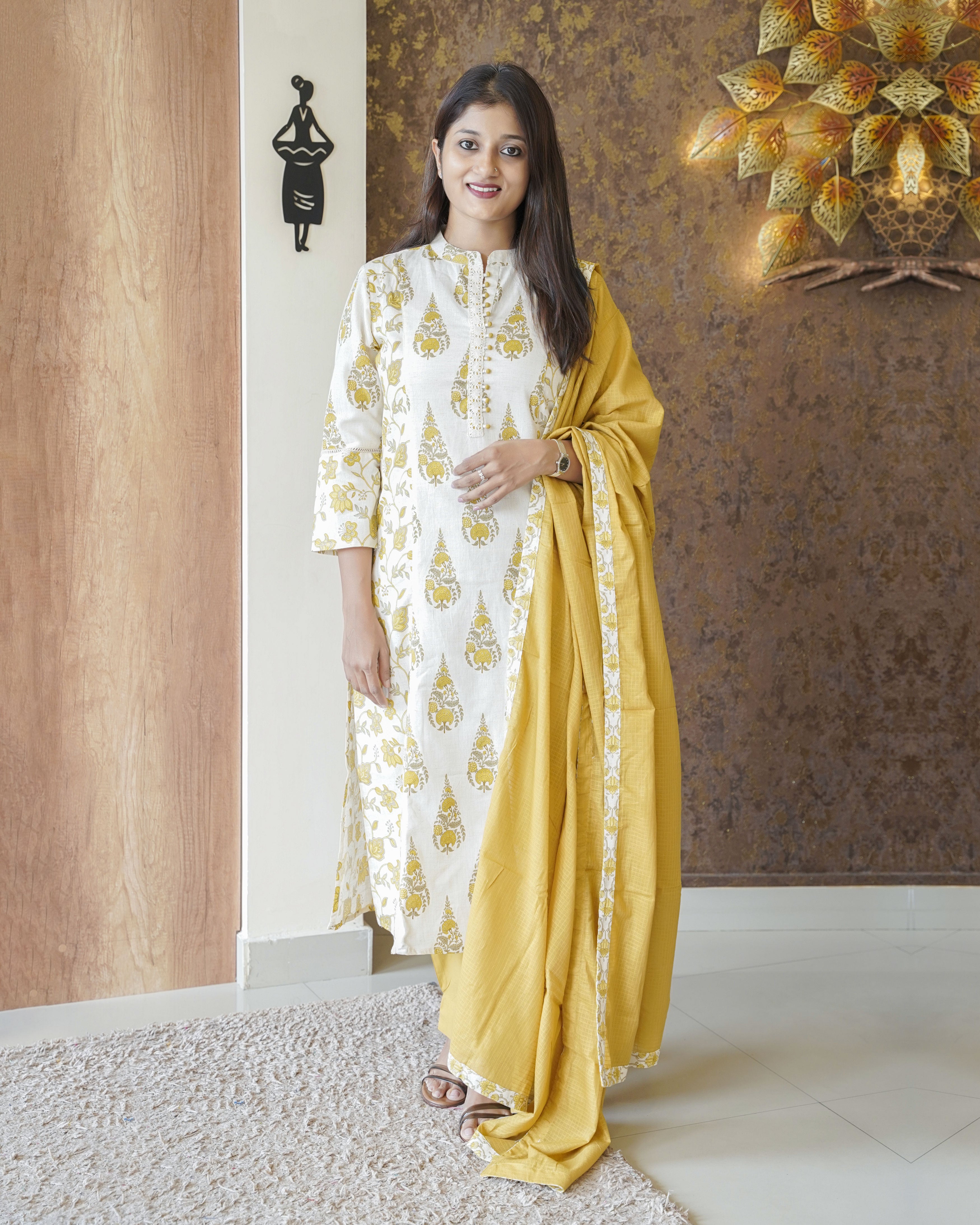 Load image into Gallery viewer, Flex Cotton Kurti Set-1664
