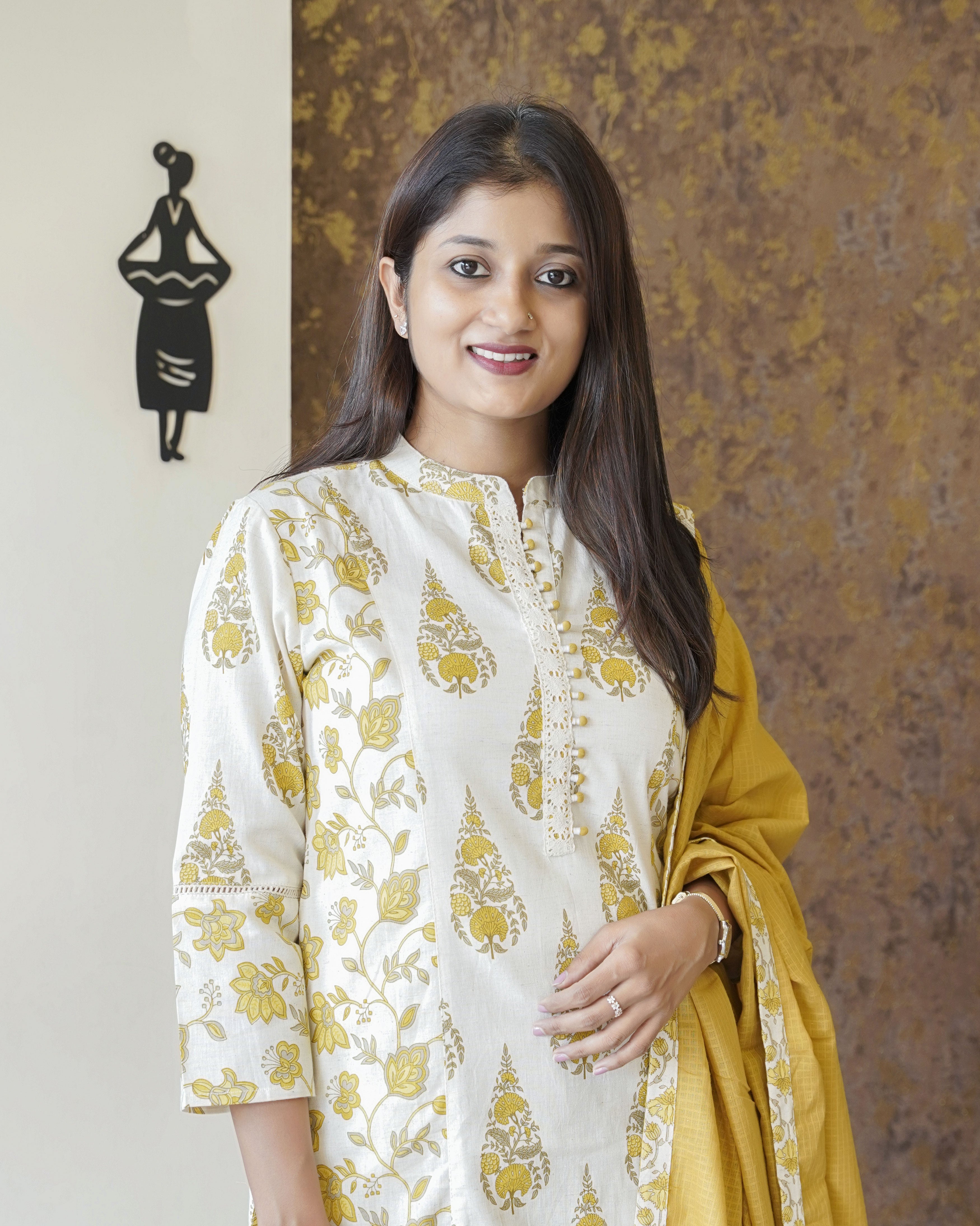 Load image into Gallery viewer, Flex Cotton Kurti Set-1664
