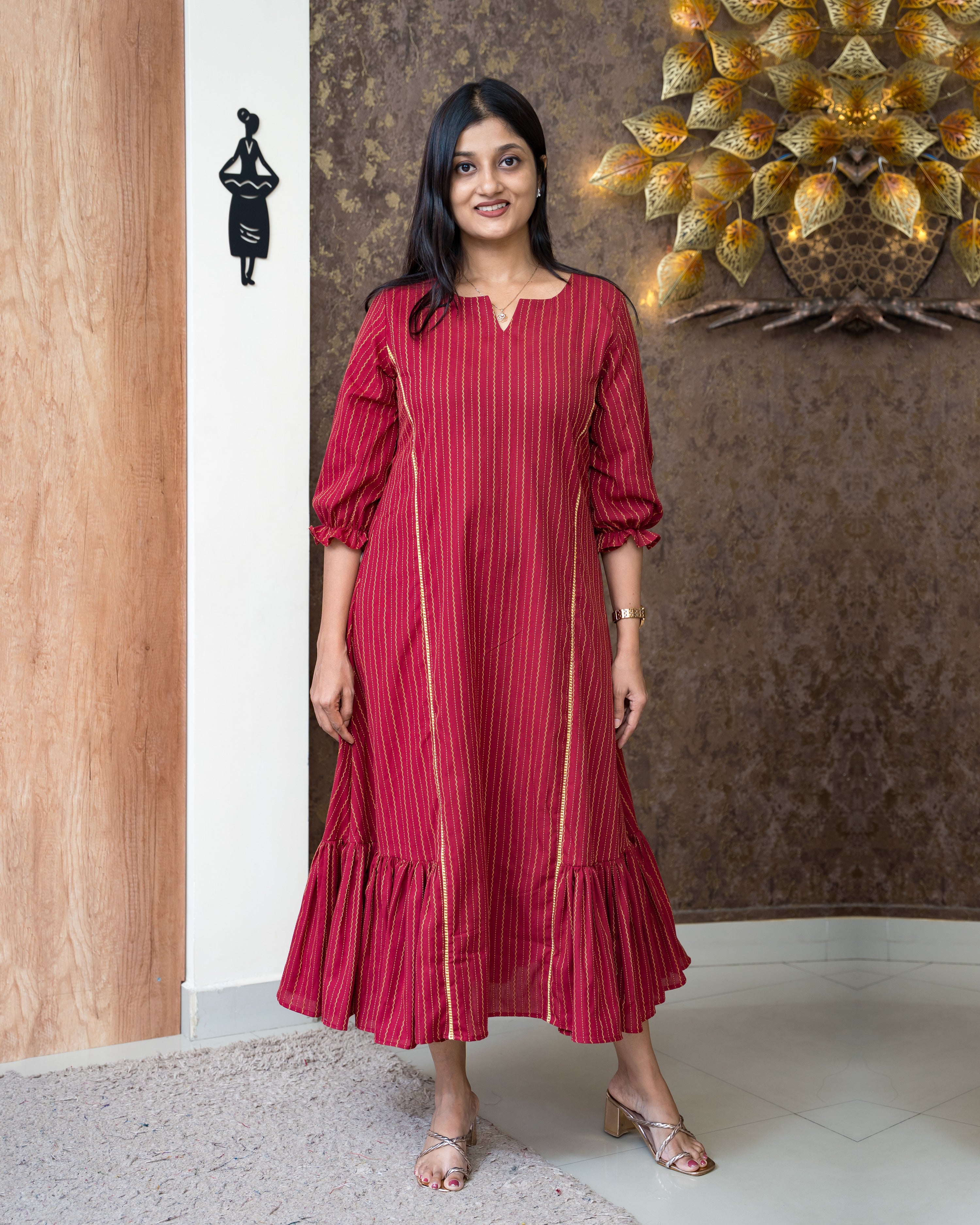 Load image into Gallery viewer, Cotton Designer Dress(Pre-Order)-899
