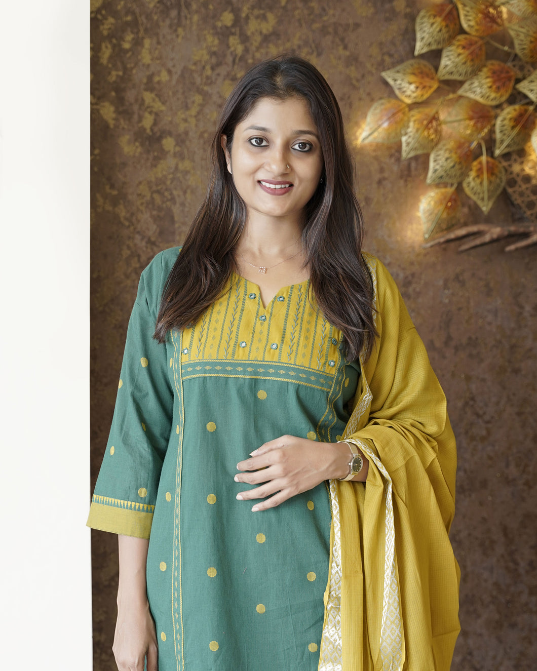 Pure Cotton Kurti Set-1729