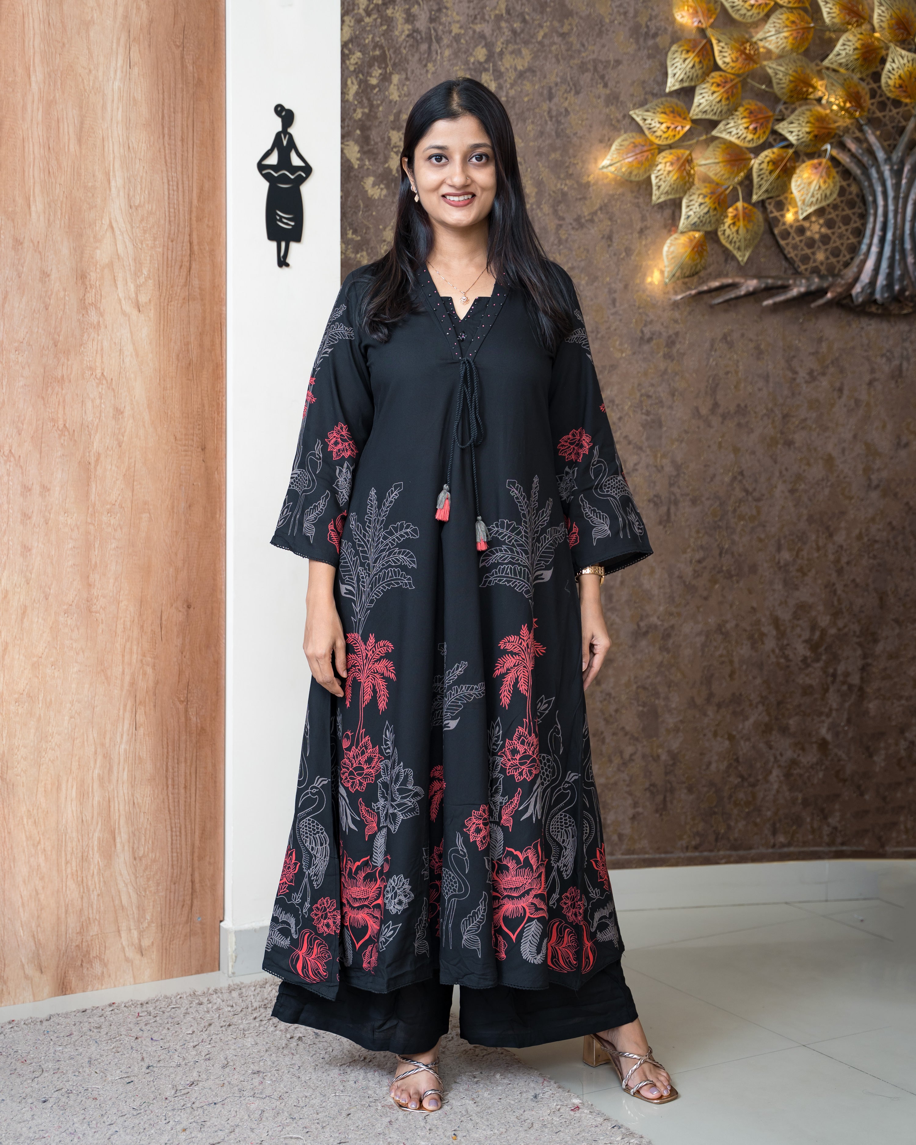 Load image into Gallery viewer, Rayon Cotton Co-Ord Set-6127
