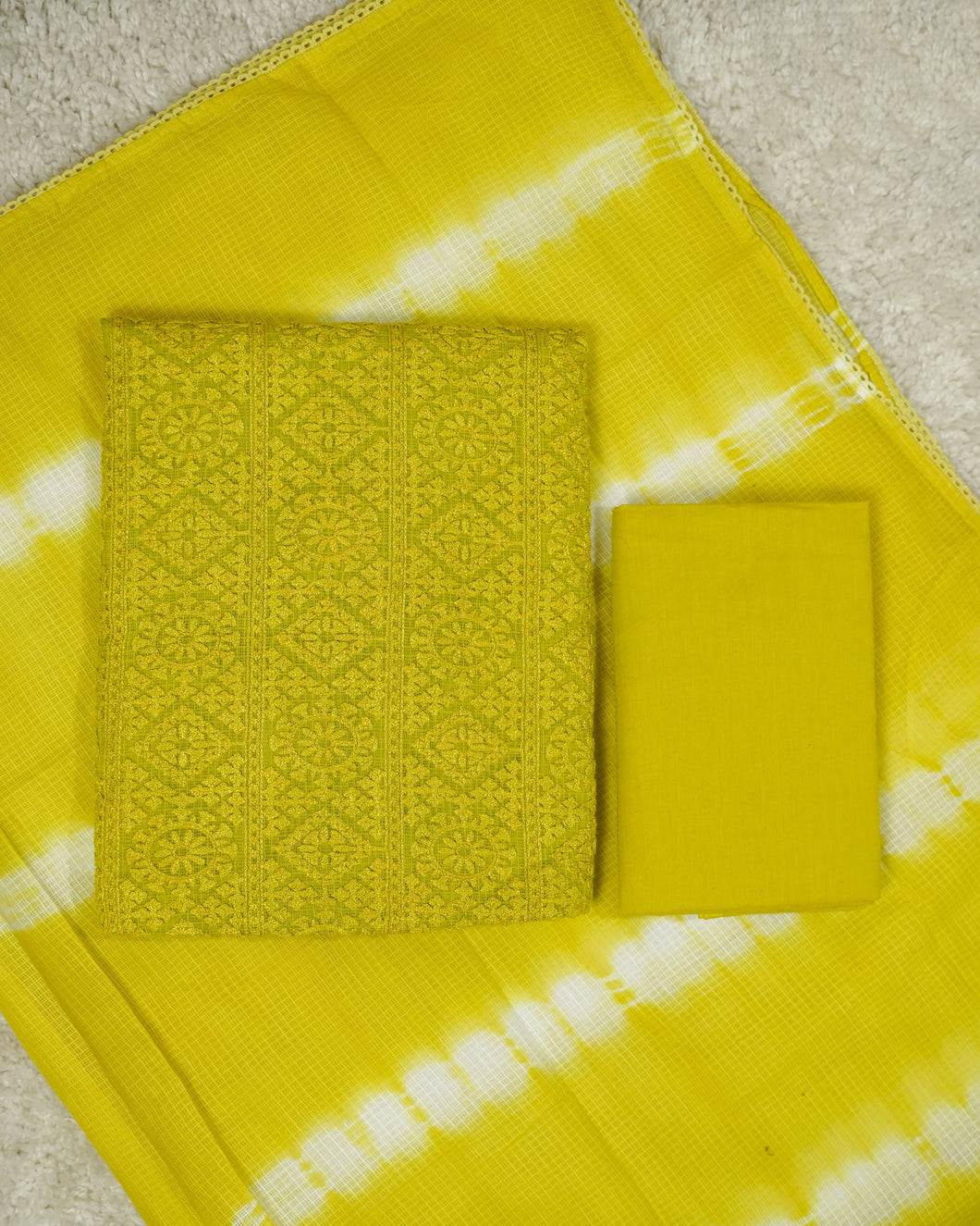 Kota Doria Unstitched Suit-1786