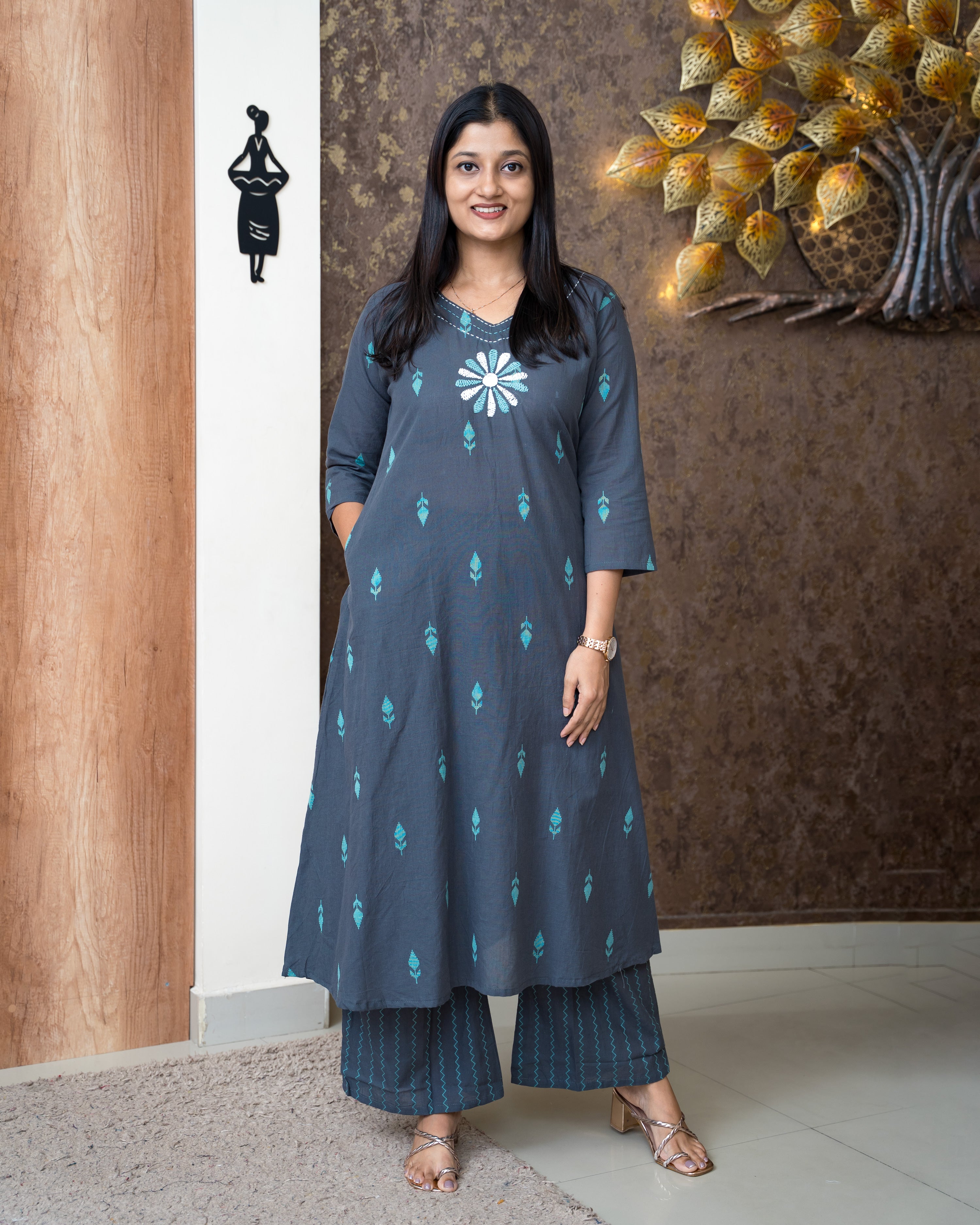 Load image into Gallery viewer, Cotton Co-Ord Set-6149
