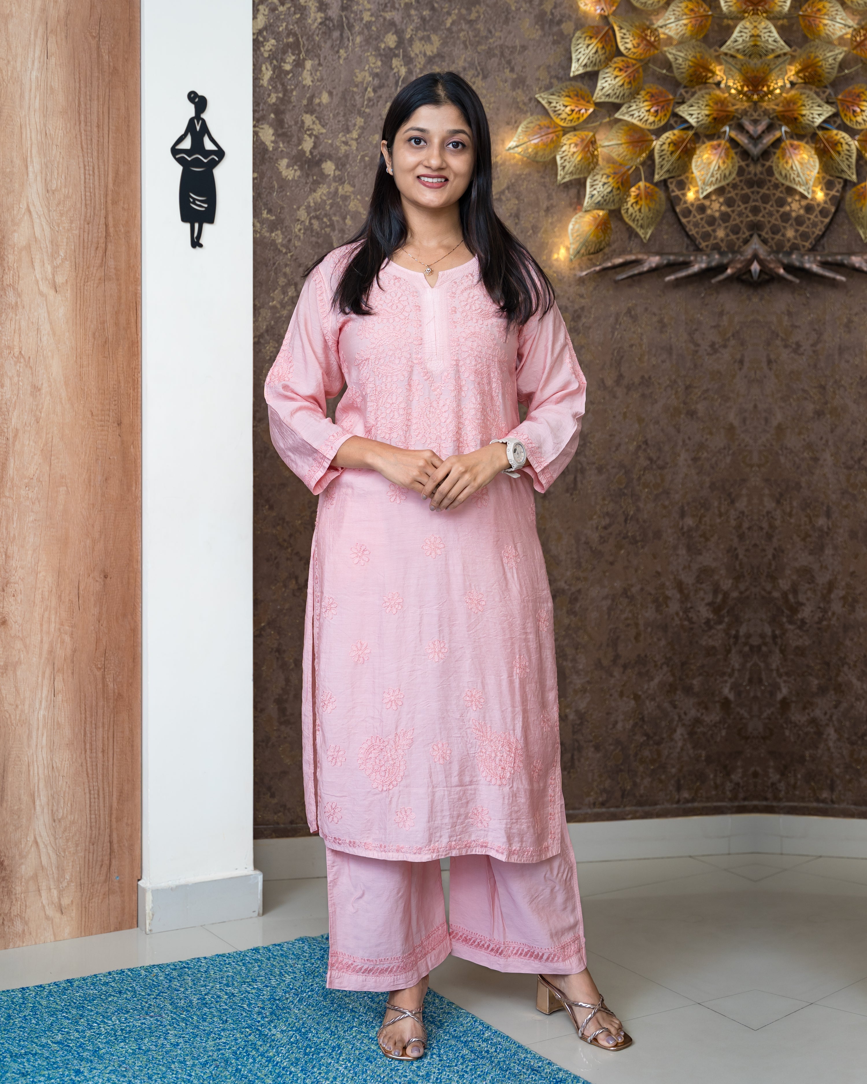 Load image into Gallery viewer, Chanderi Silk Co-Ord Set-6201
