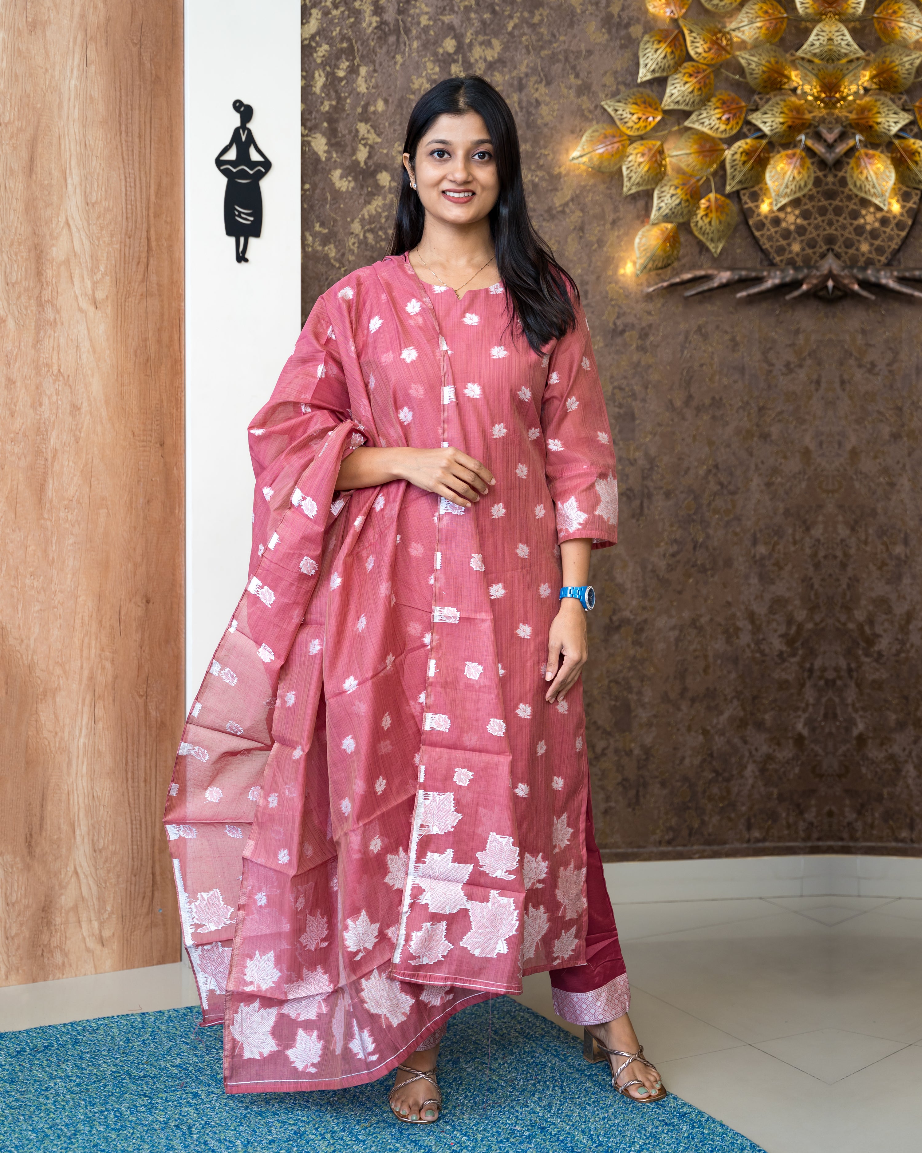 Load image into Gallery viewer, Chanderi Cotton Suit-6376
