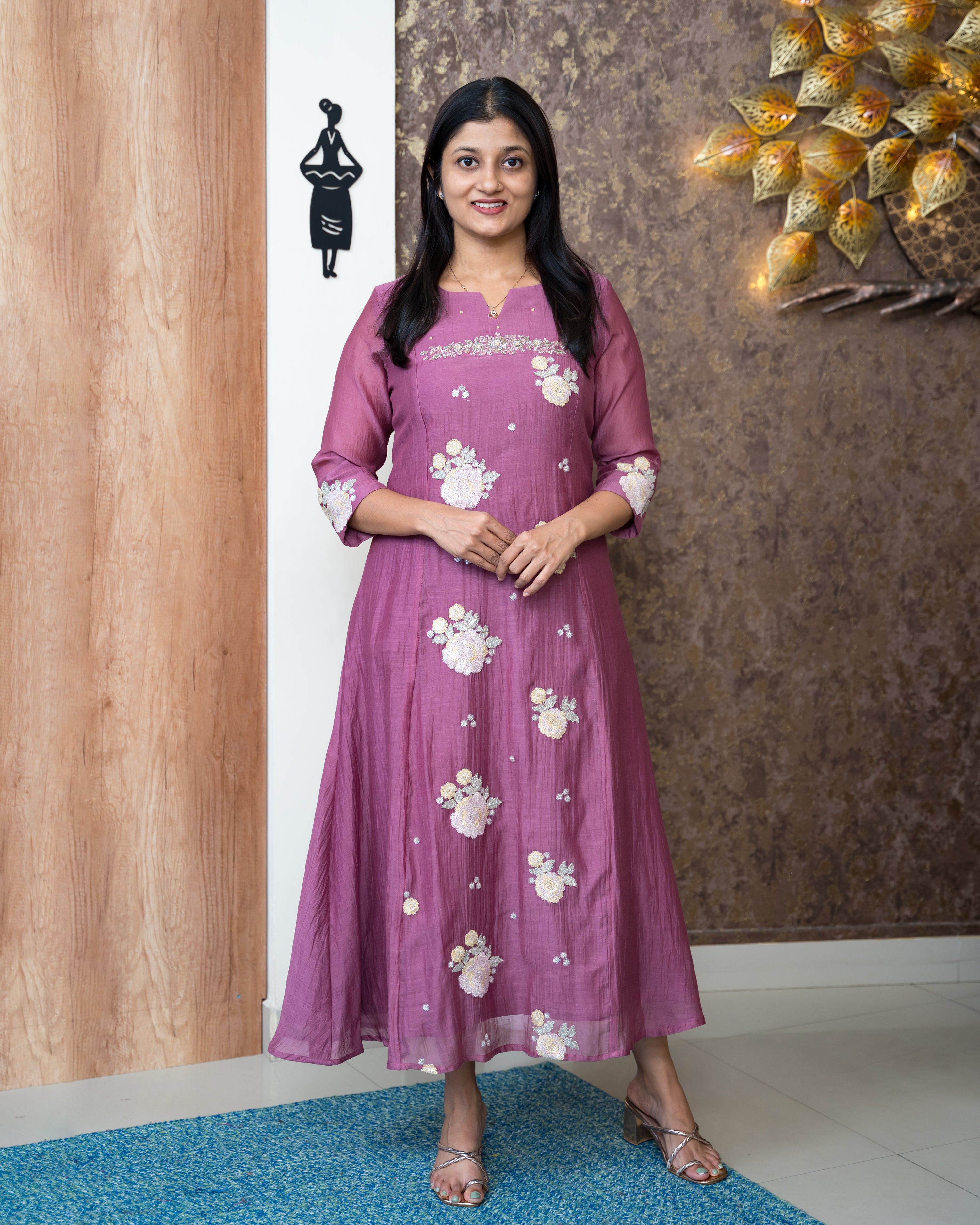 Load image into Gallery viewer, Mul Chanderi Designer Kurti(Pre-Order)-916
