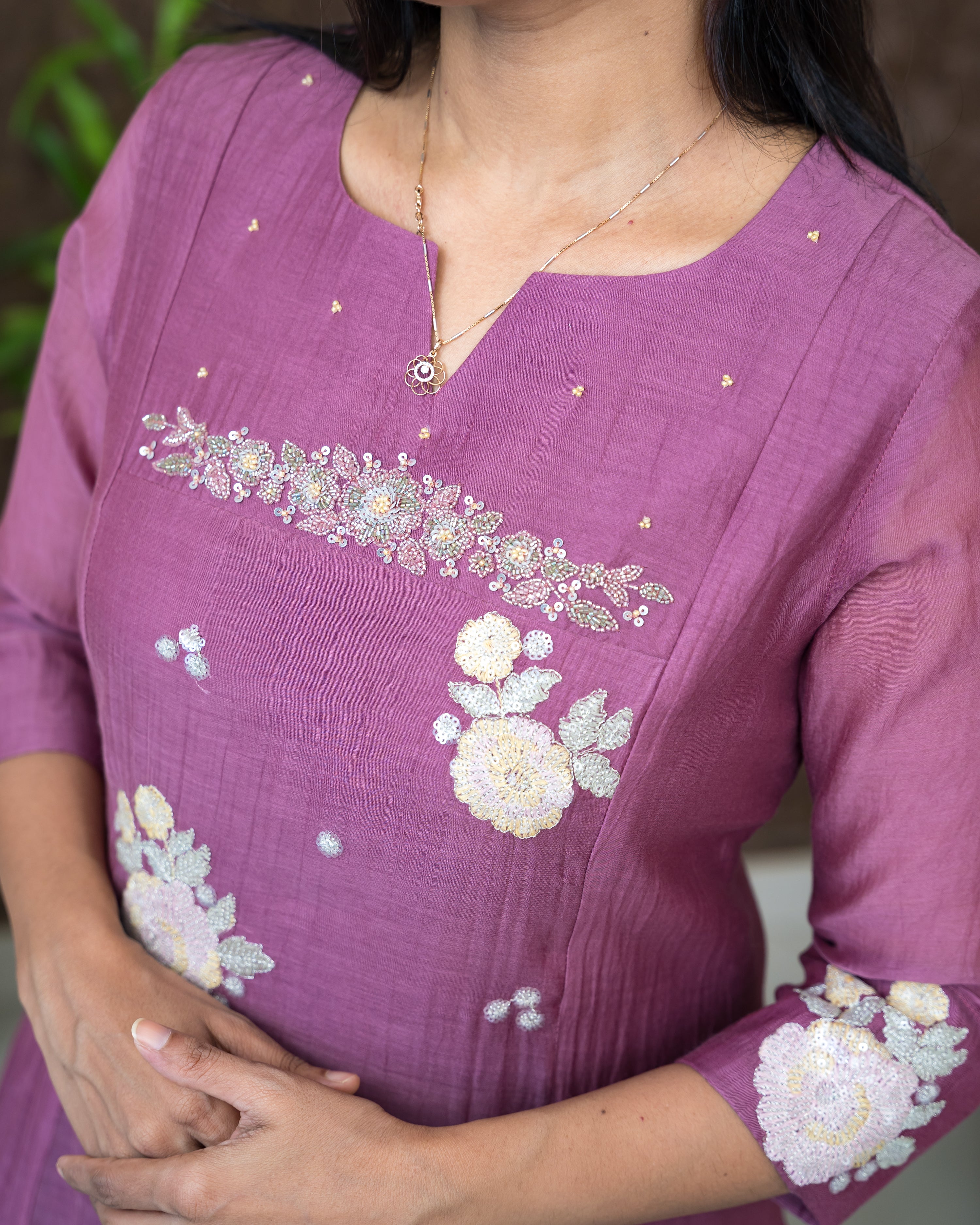 Load image into Gallery viewer, Mul Chanderi Designer Kurti(Pre-Order)-916

