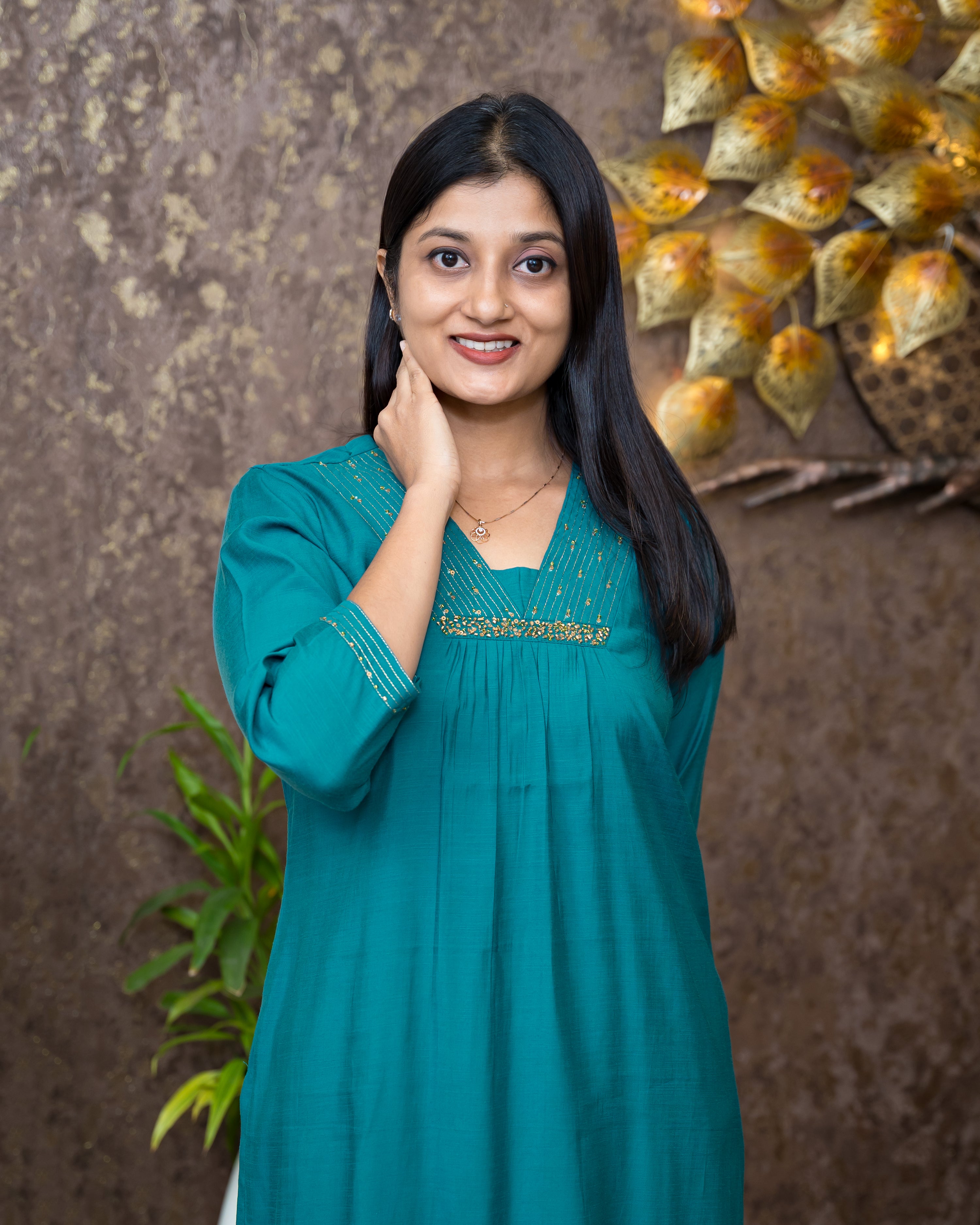 Load image into Gallery viewer, Semi Silk Kurti-6406
