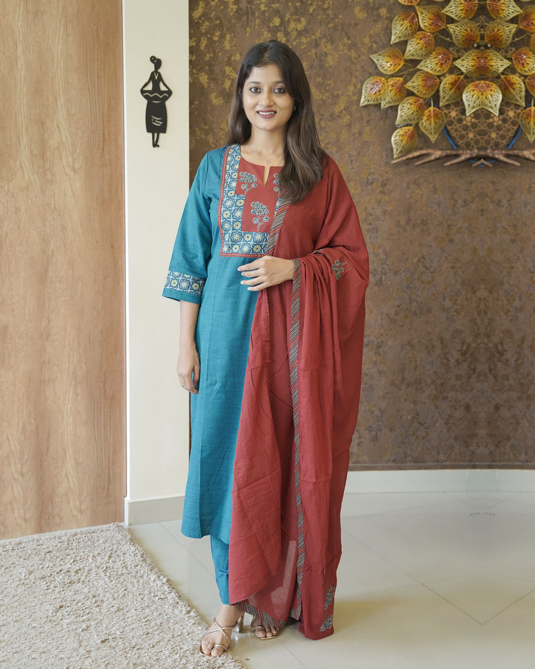 Pure Cotton Kurti Set - 2337