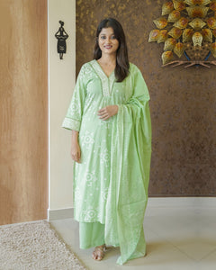 Pure Cotton Kurti Set - 2338
