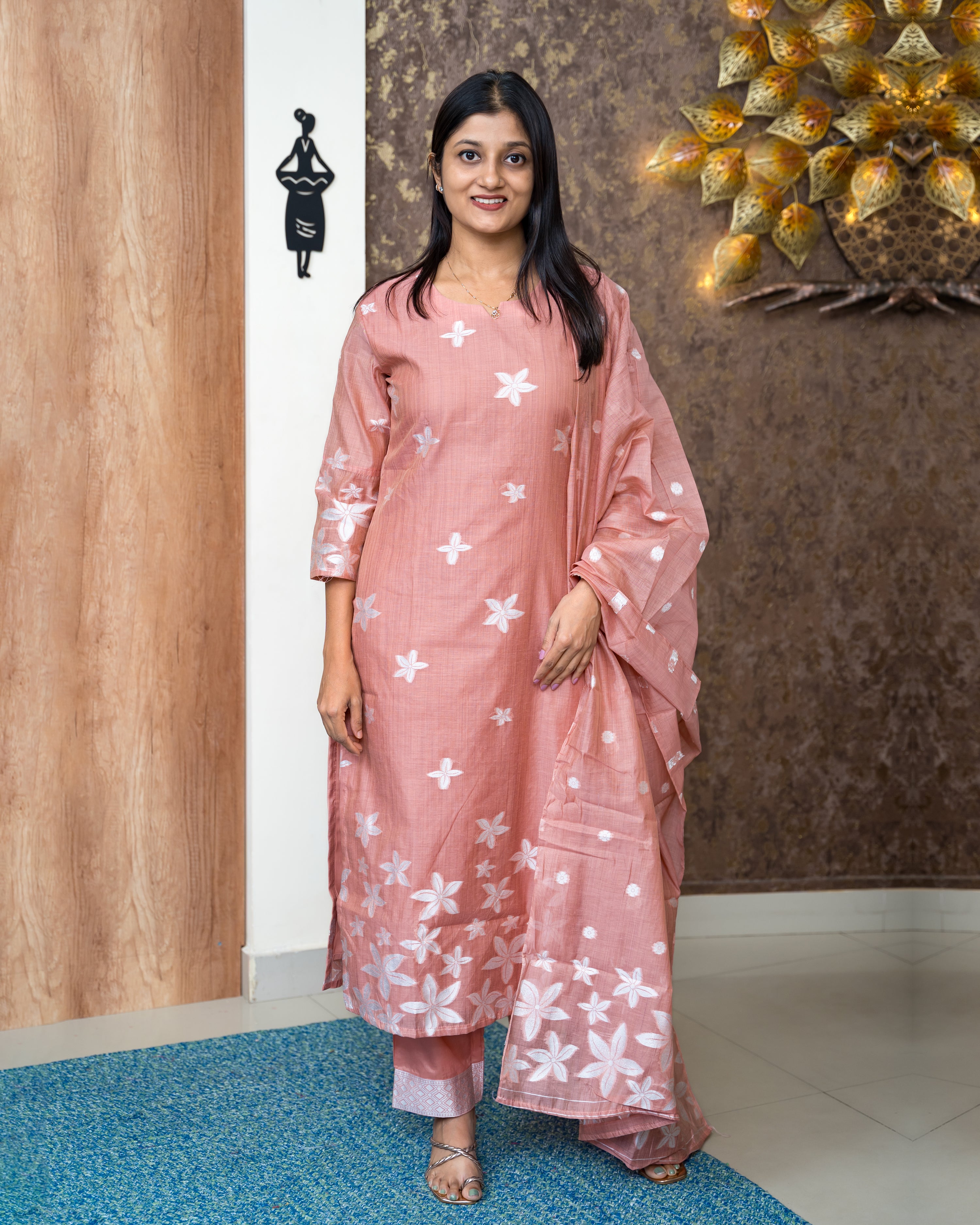 Load image into Gallery viewer, Chanderi Cotton Suit-6423
