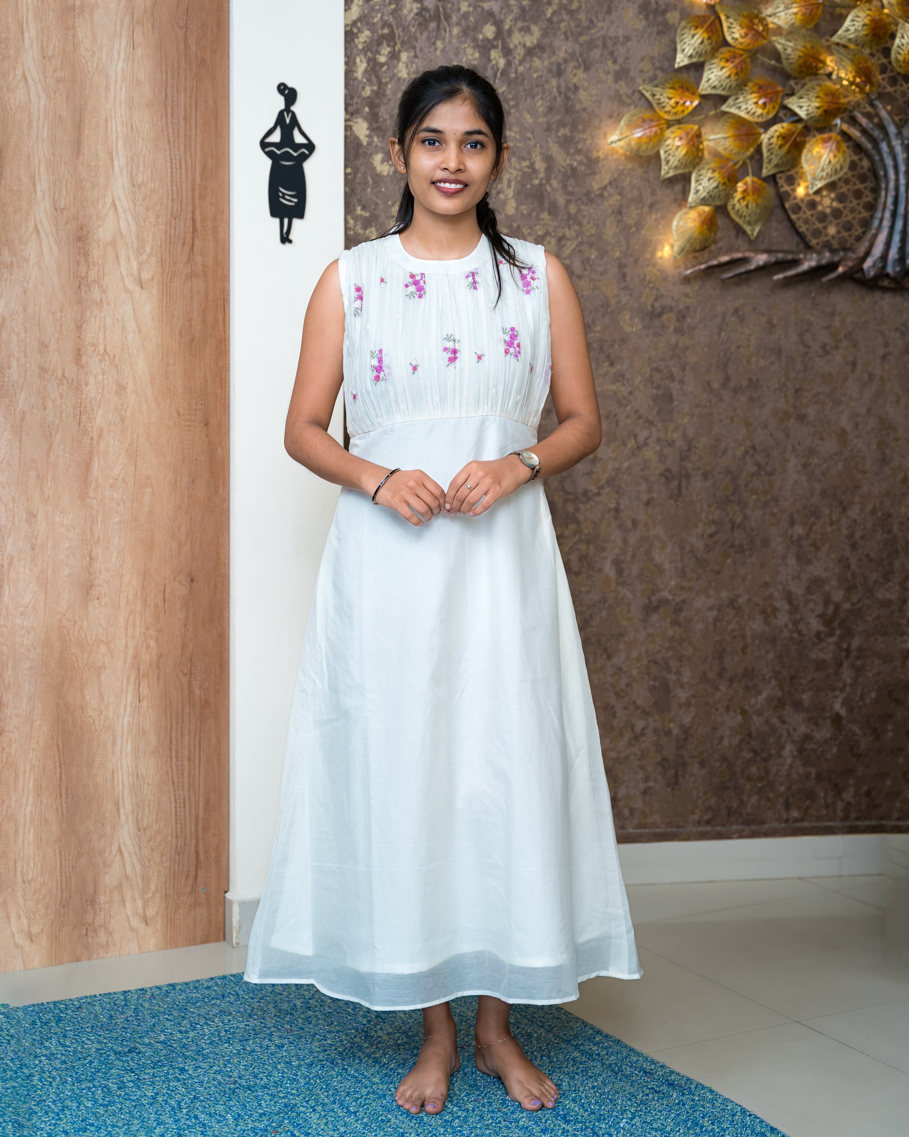 Load image into Gallery viewer, Mul Chanderi Designer Dress(Pre-Order)-962
