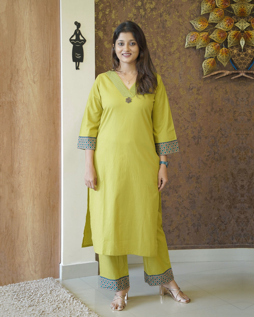 Pure Cotton Co-Ord Set - 2328